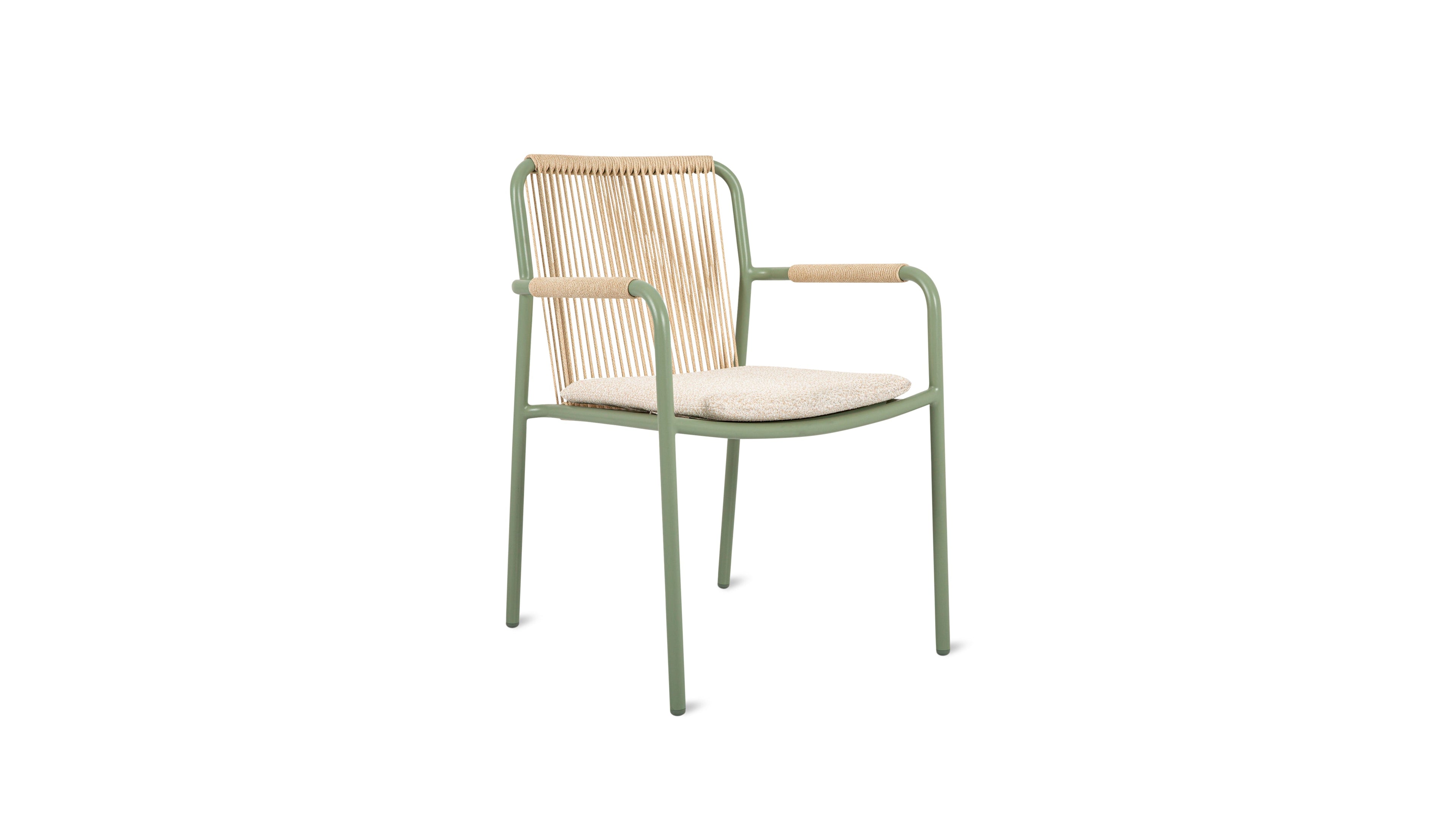 On Deck Outdoor Dining Chair (Set of Two), Sage
