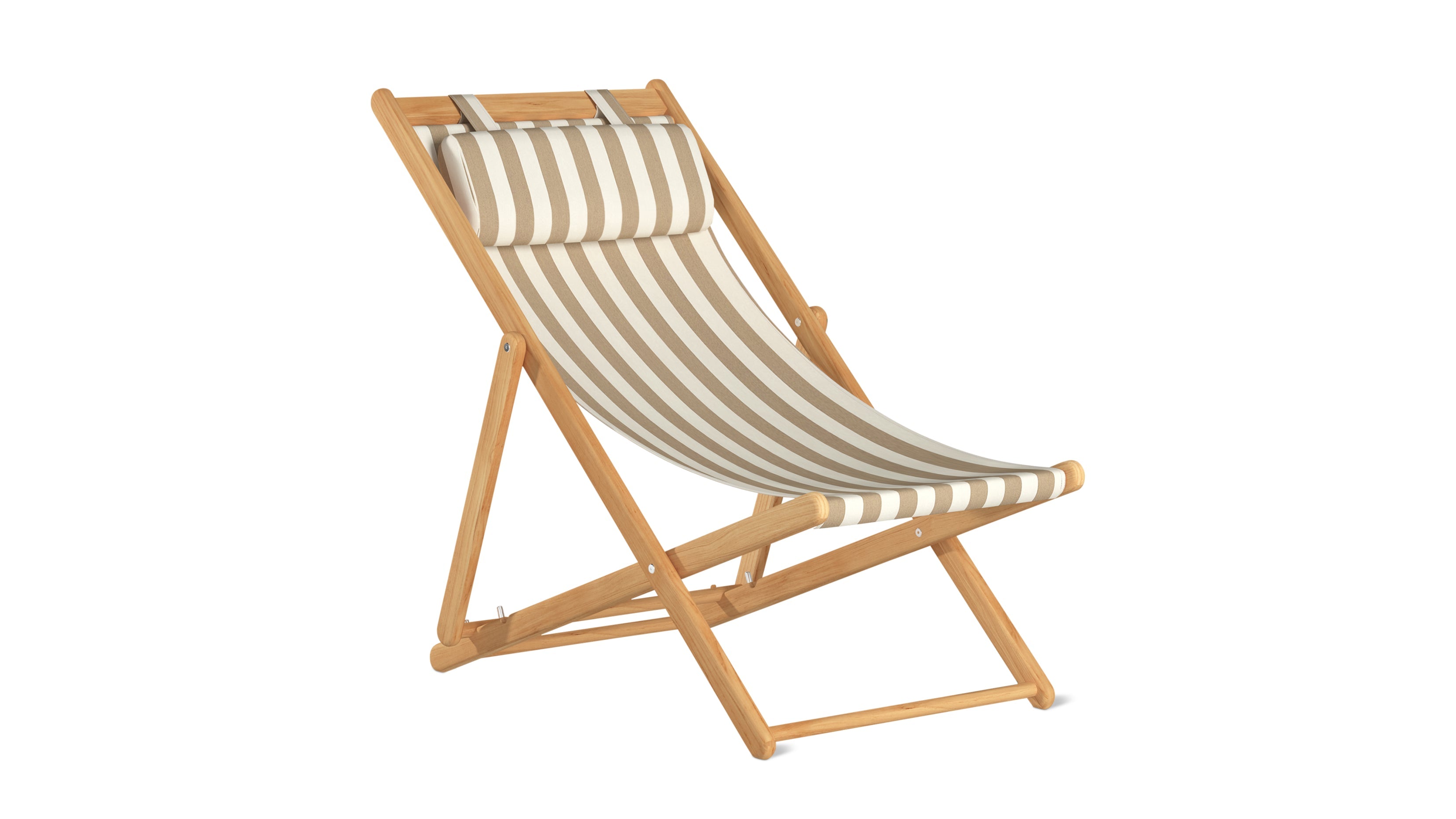 Settle In Outdoor Patio Chair, Large, Tan Stripe