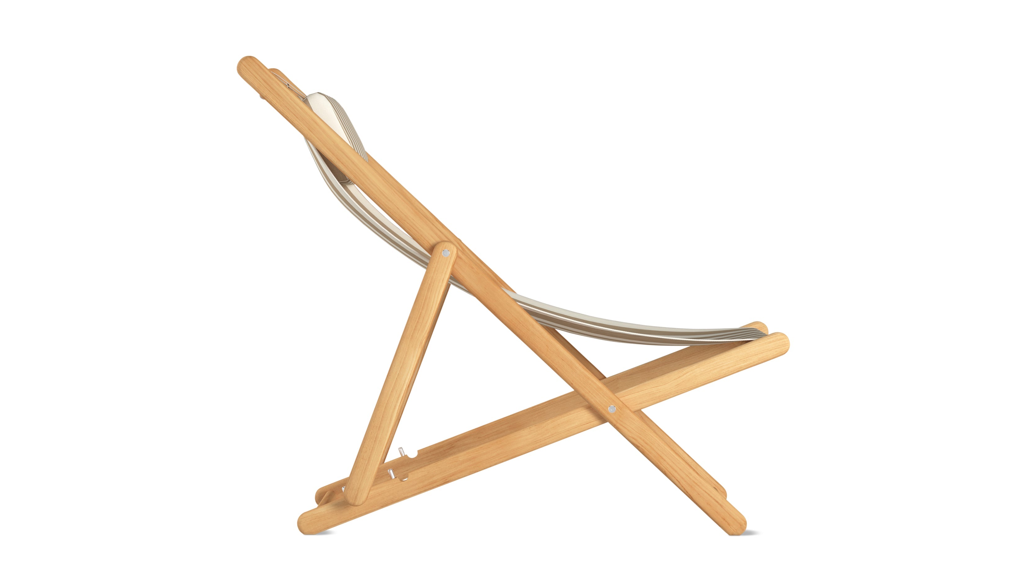 Settle In Outdoor Patio Chair, Large, Tan Stripe