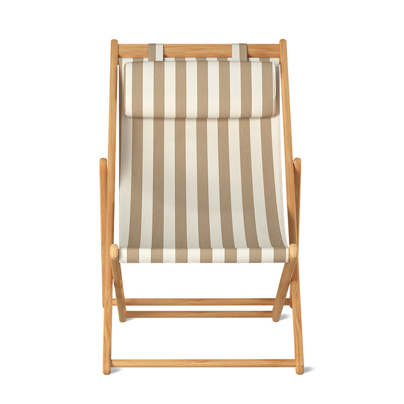 Settle In Outdoor Patio Chair, Large, Tan Stripe