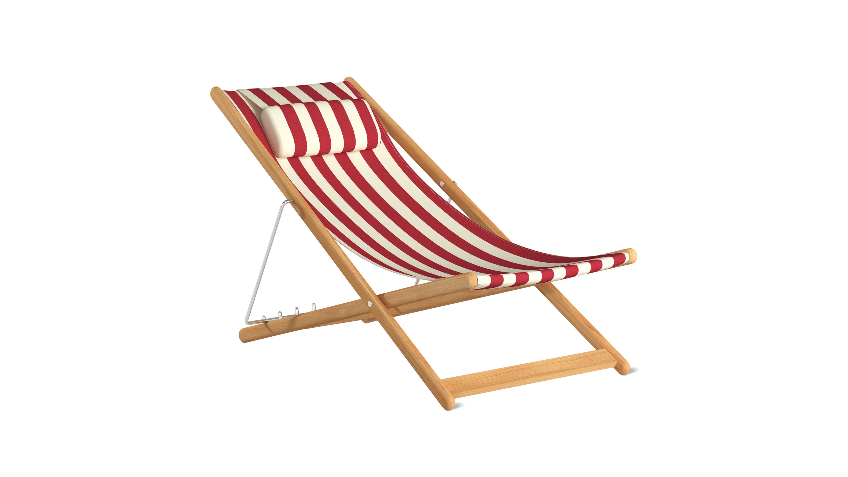 Settle In Outdoor Patio Chair, Small, Scarlet Stripe