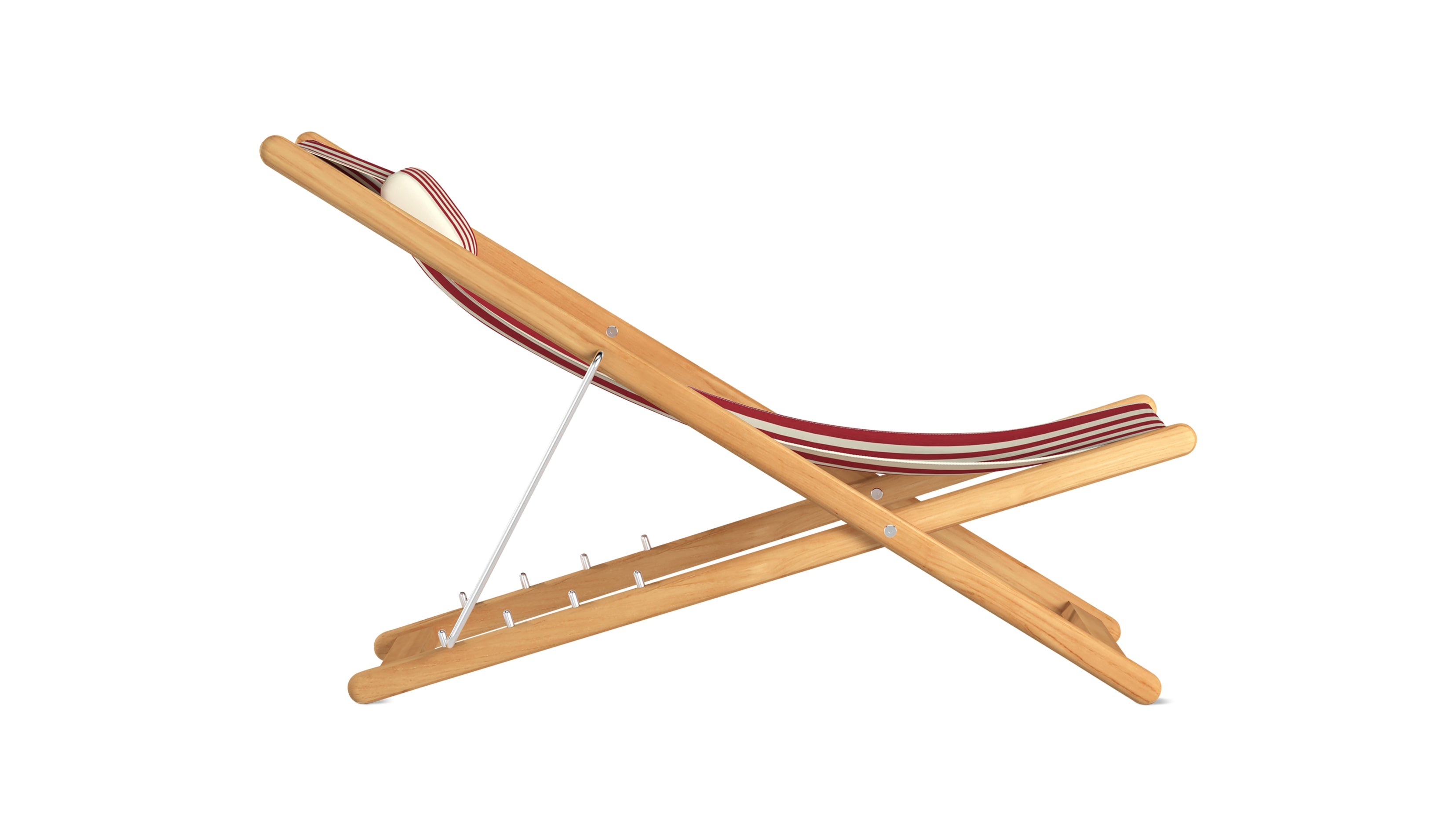 Settle In Outdoor Patio Chair, Small, Scarlet Stripe