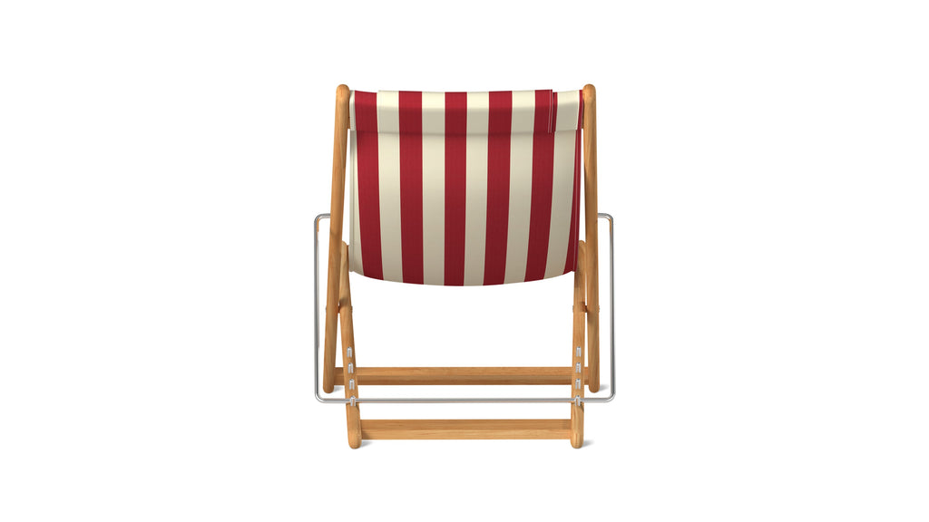Settle In Outdoor Patio Chair, Small, Scarlet Stripe