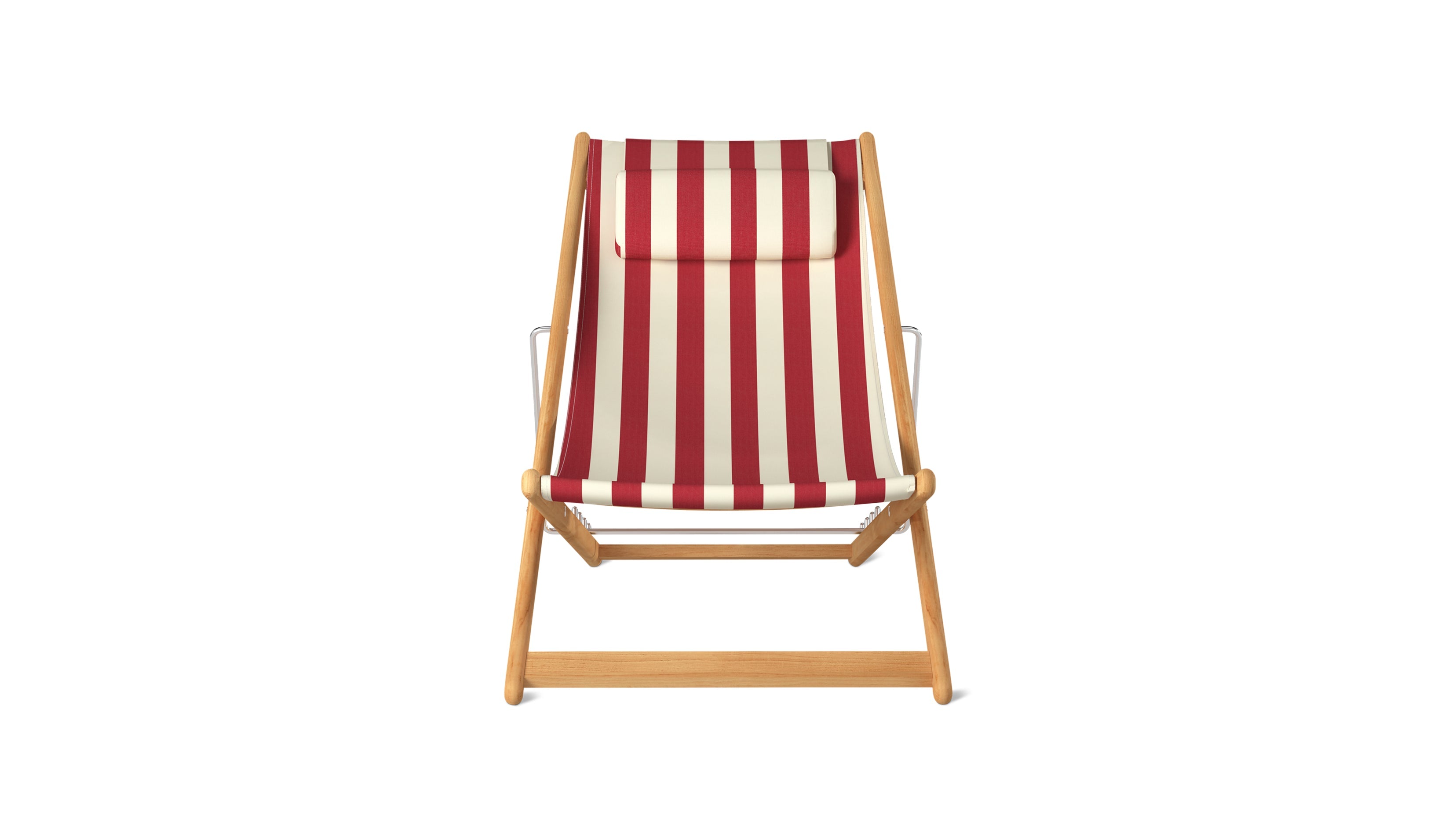 Settle In Outdoor Patio Chair, Small, Scarlet Stripe