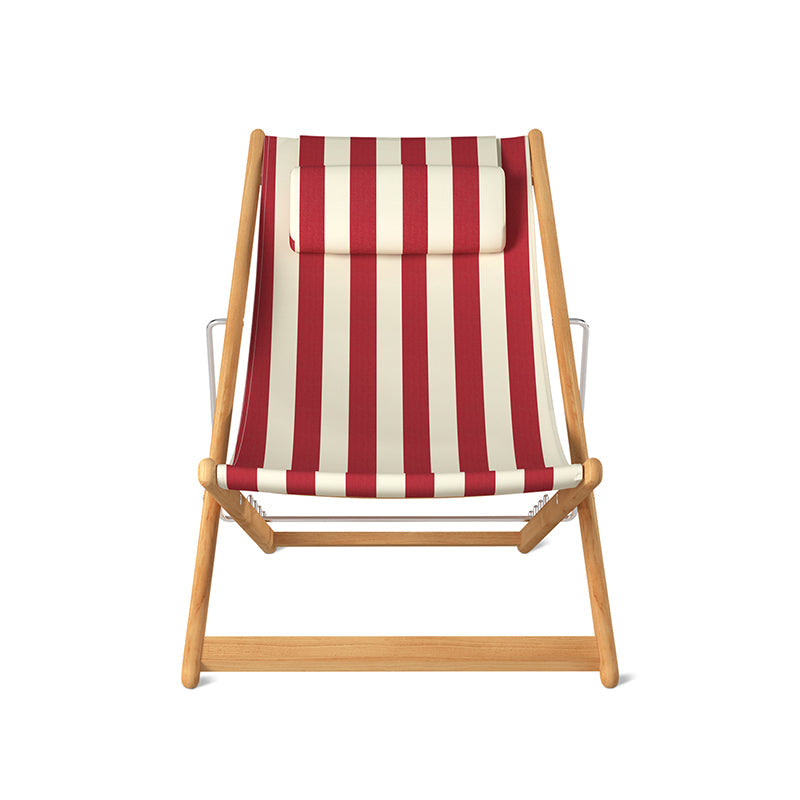Settle In Outdoor Patio Chair, Small, Scarlet Stripe