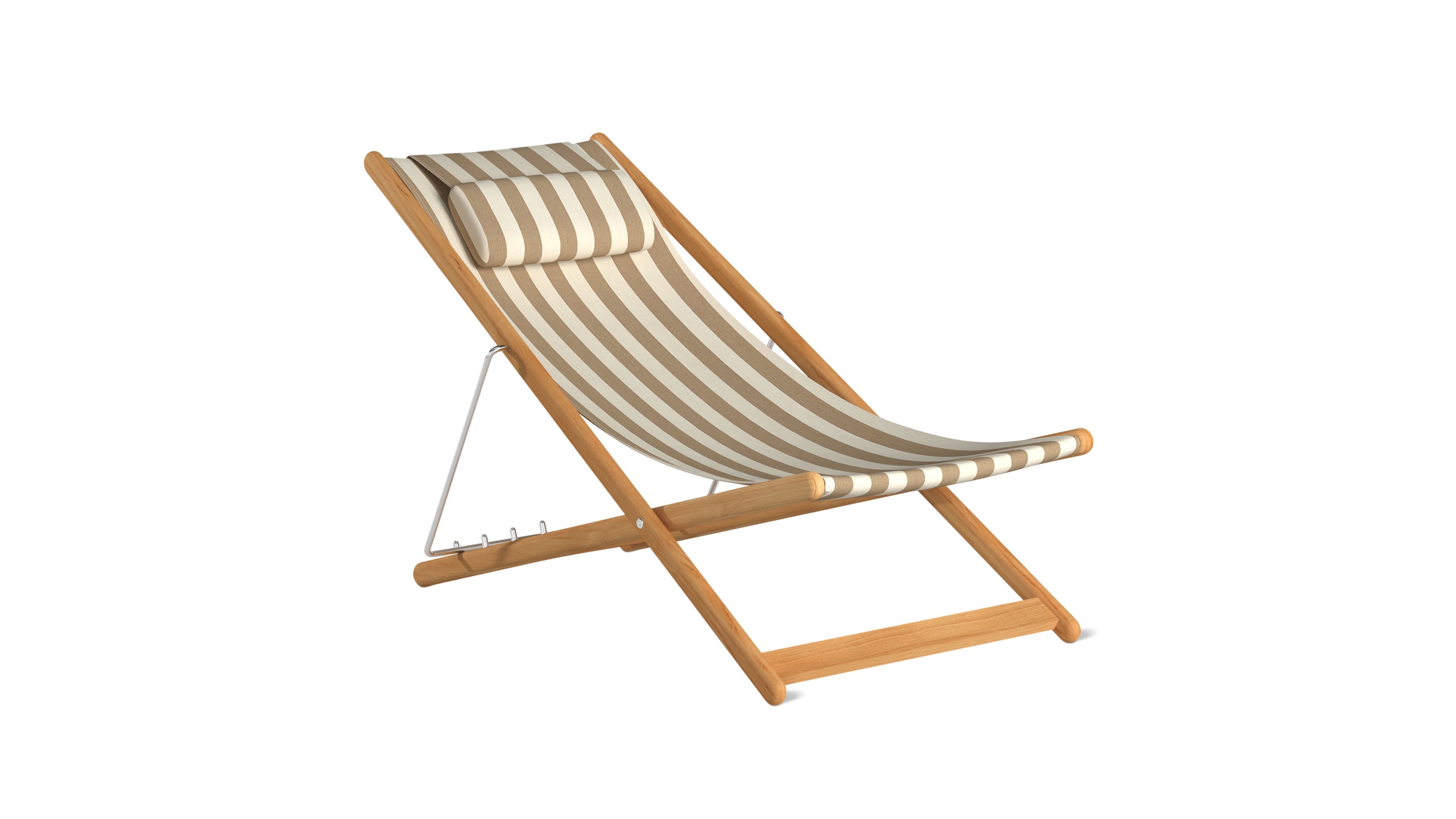 Settle In Outdoor Patio Chair, Small, Tan Stripe