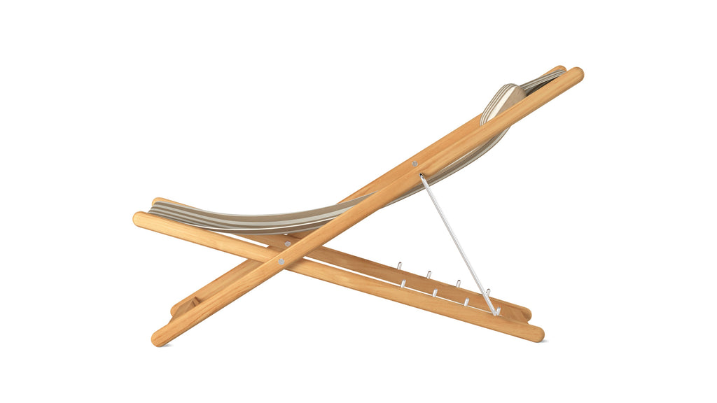 Settle In Outdoor Patio Chair, Small, Tan Stripe