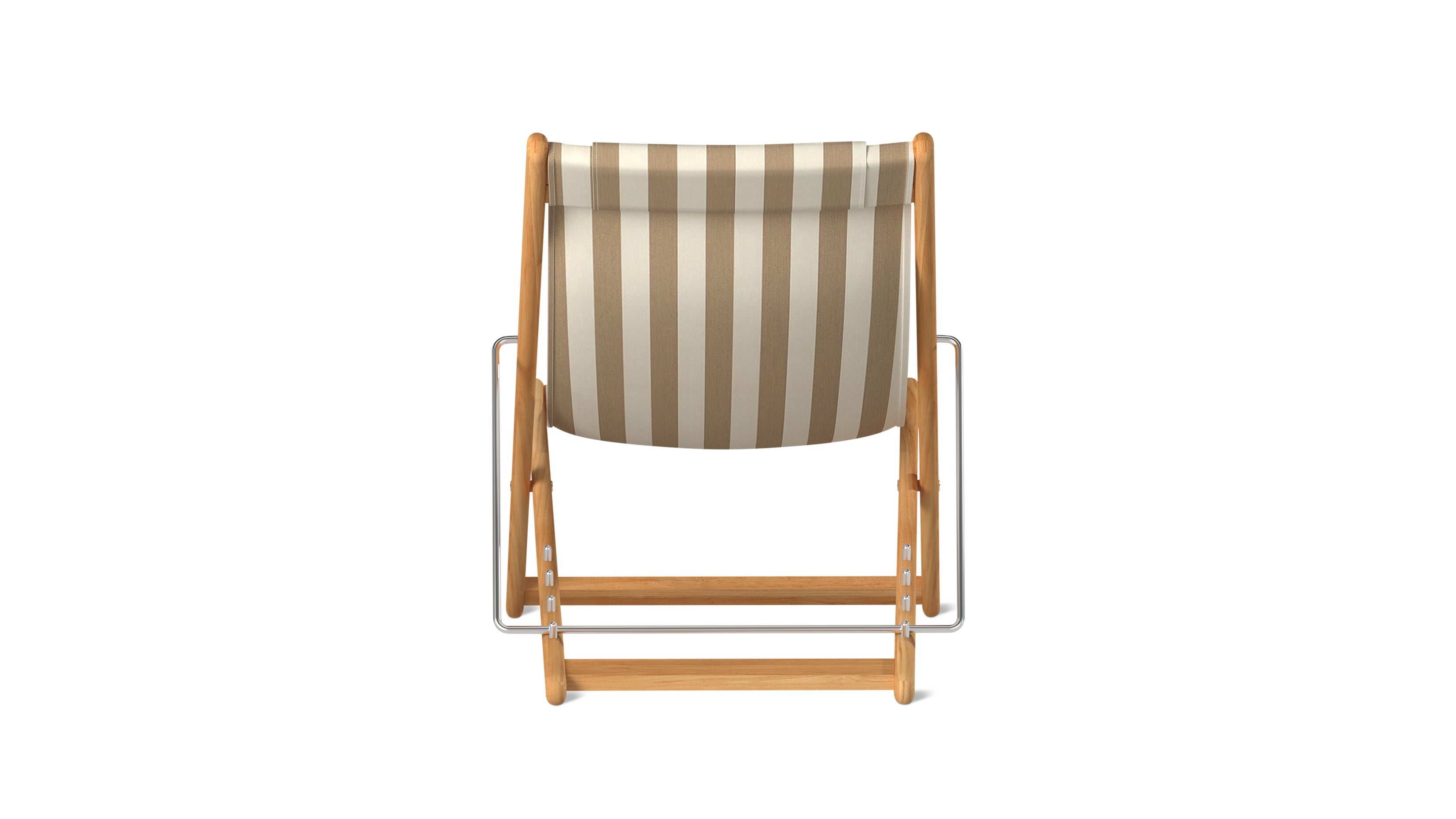 Settle In Outdoor Patio Chair, Small, Tan Stripe