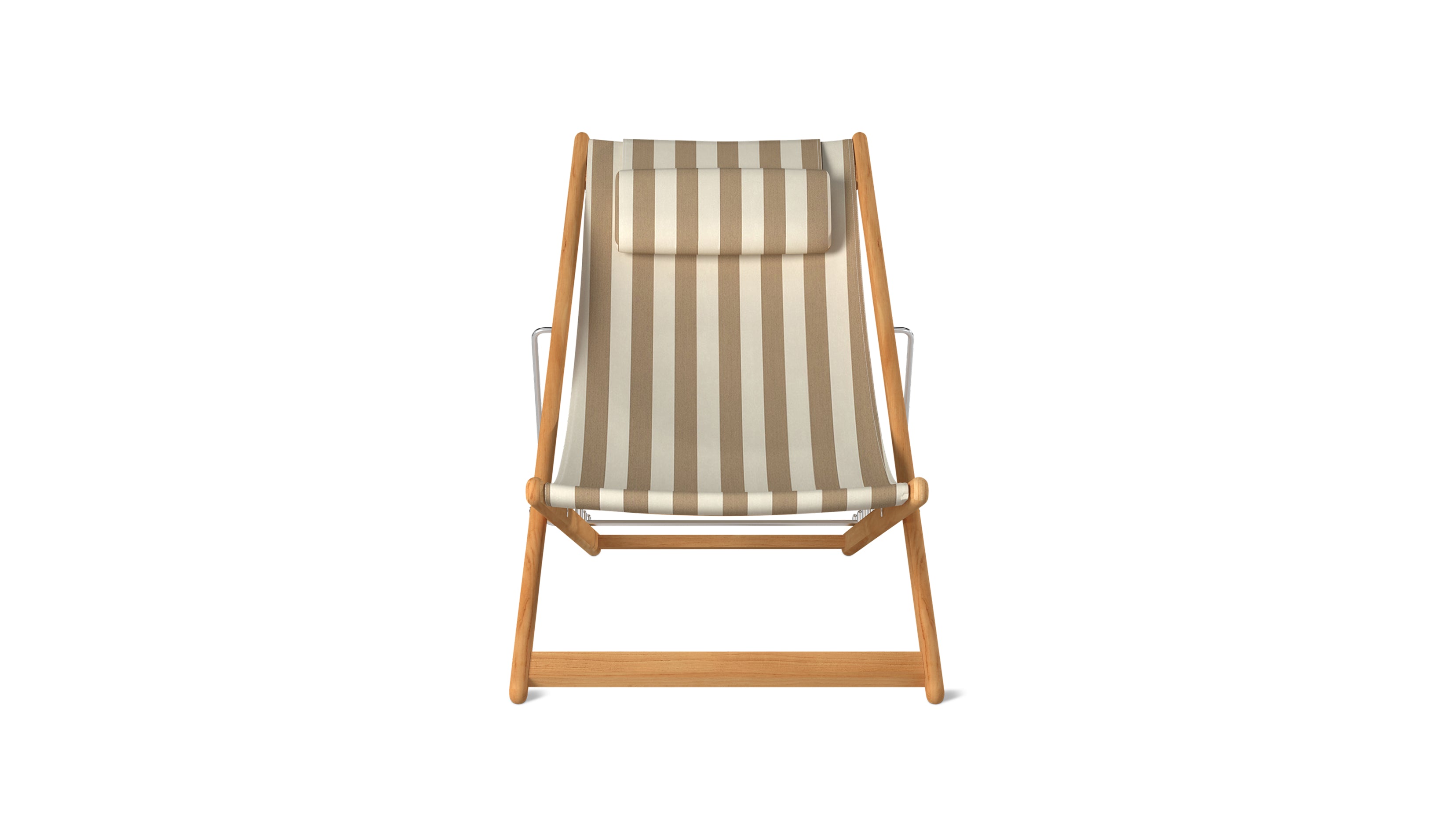 Settle In Outdoor Patio Chair, Small, Tan Stripe