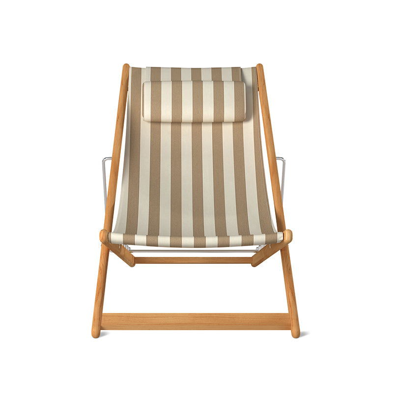 Settle In Outdoor Patio Chair, Small, Tan Stripe