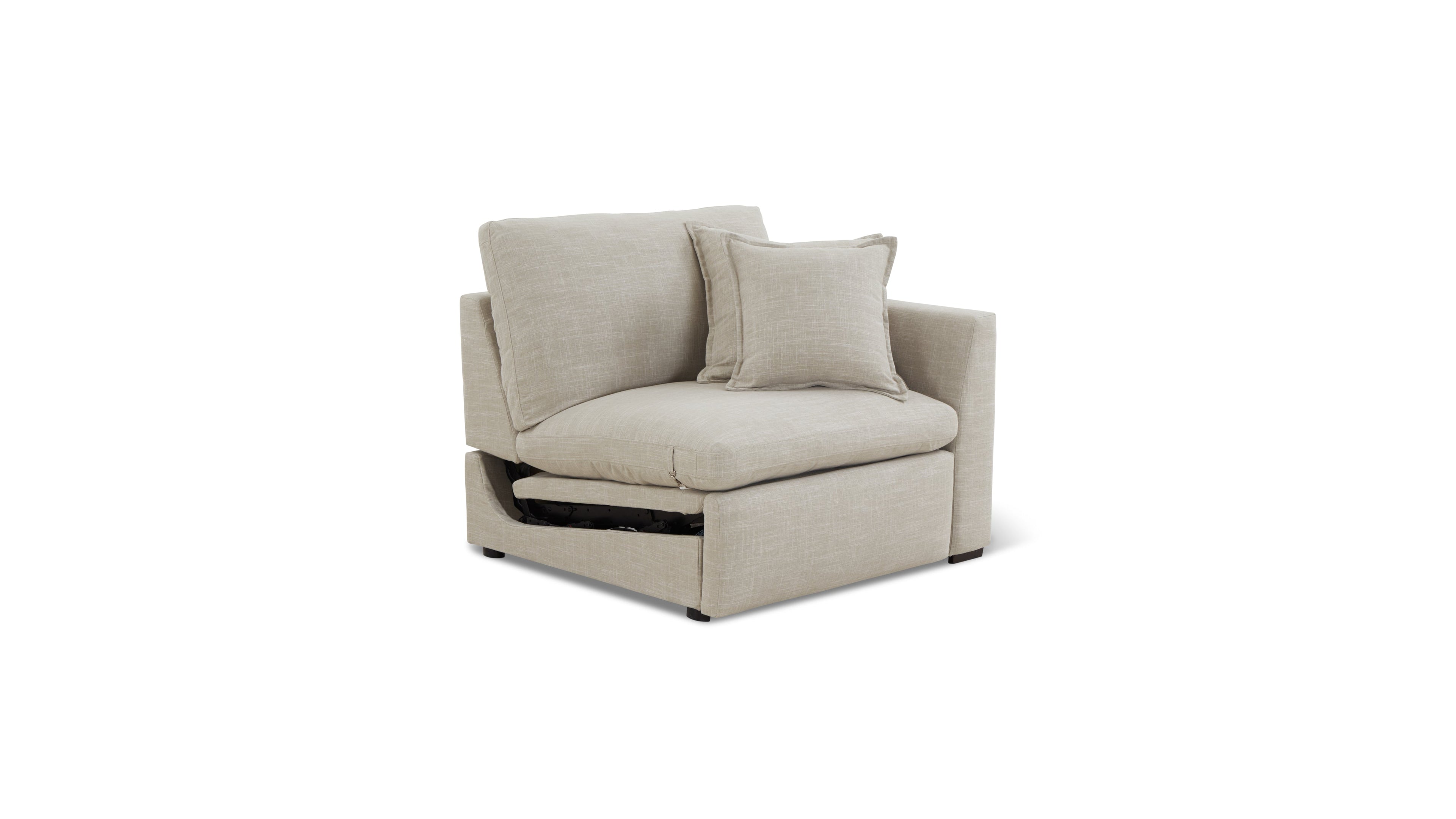 Lift Off Power Recliner Right Arm, Light Pebble