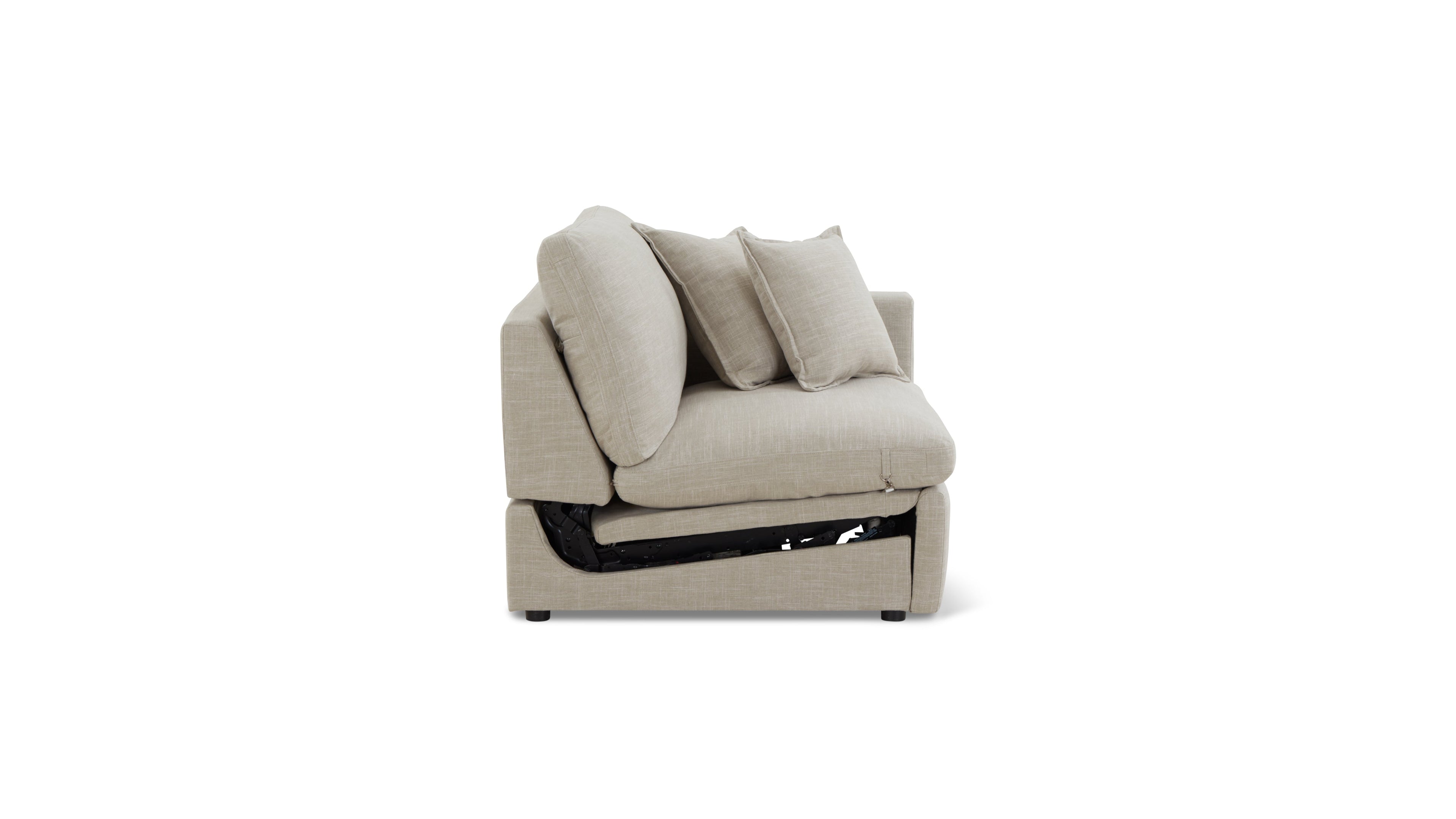 Lift Off Power Recliner Right Arm, Light Pebble