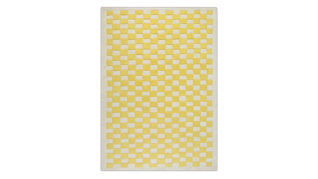 Checkers Rug x Scott Sueme, 5x7, Sunshine