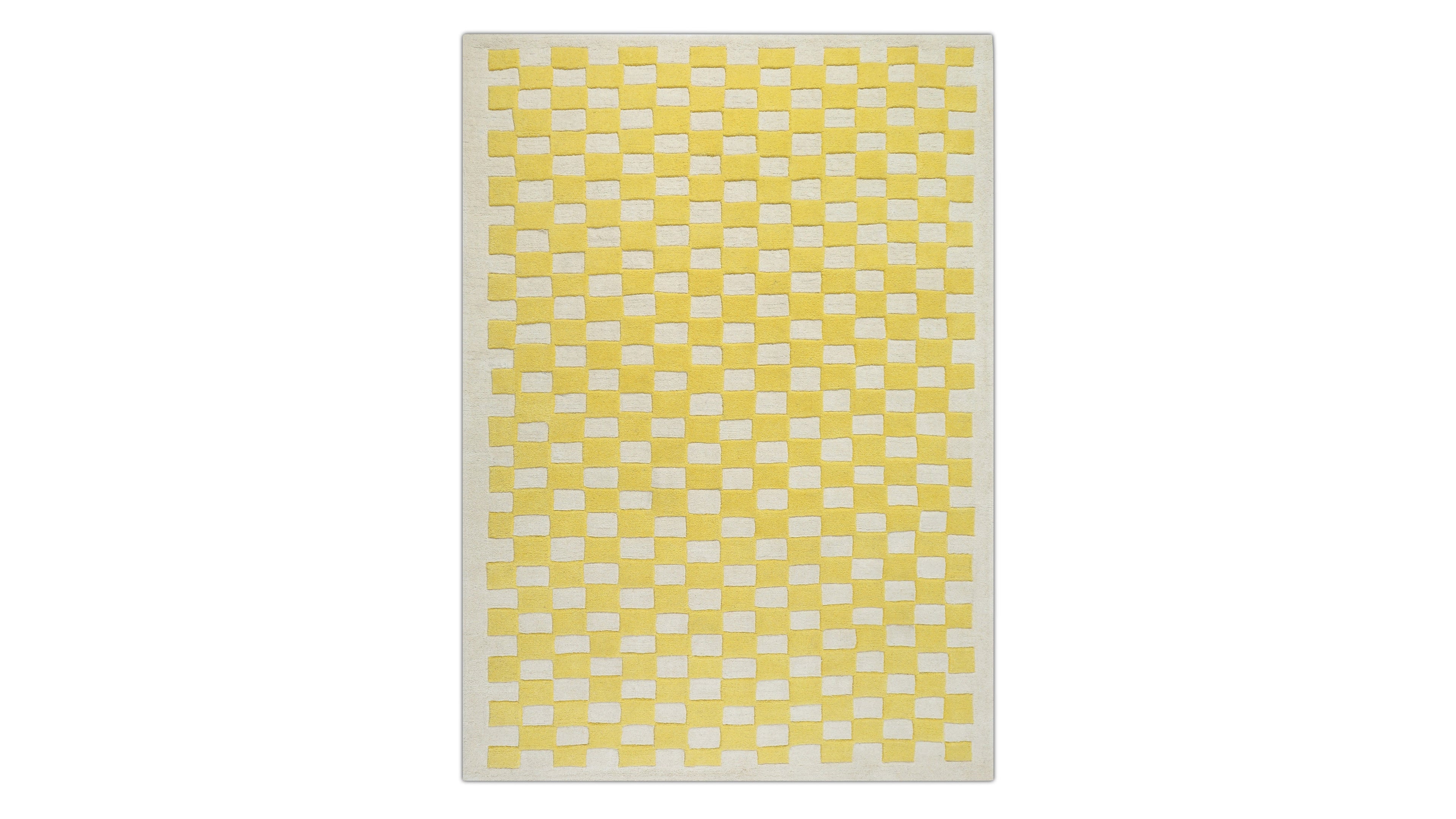 Checkers Rug x Scott Sueme, 5x7, Sunshine