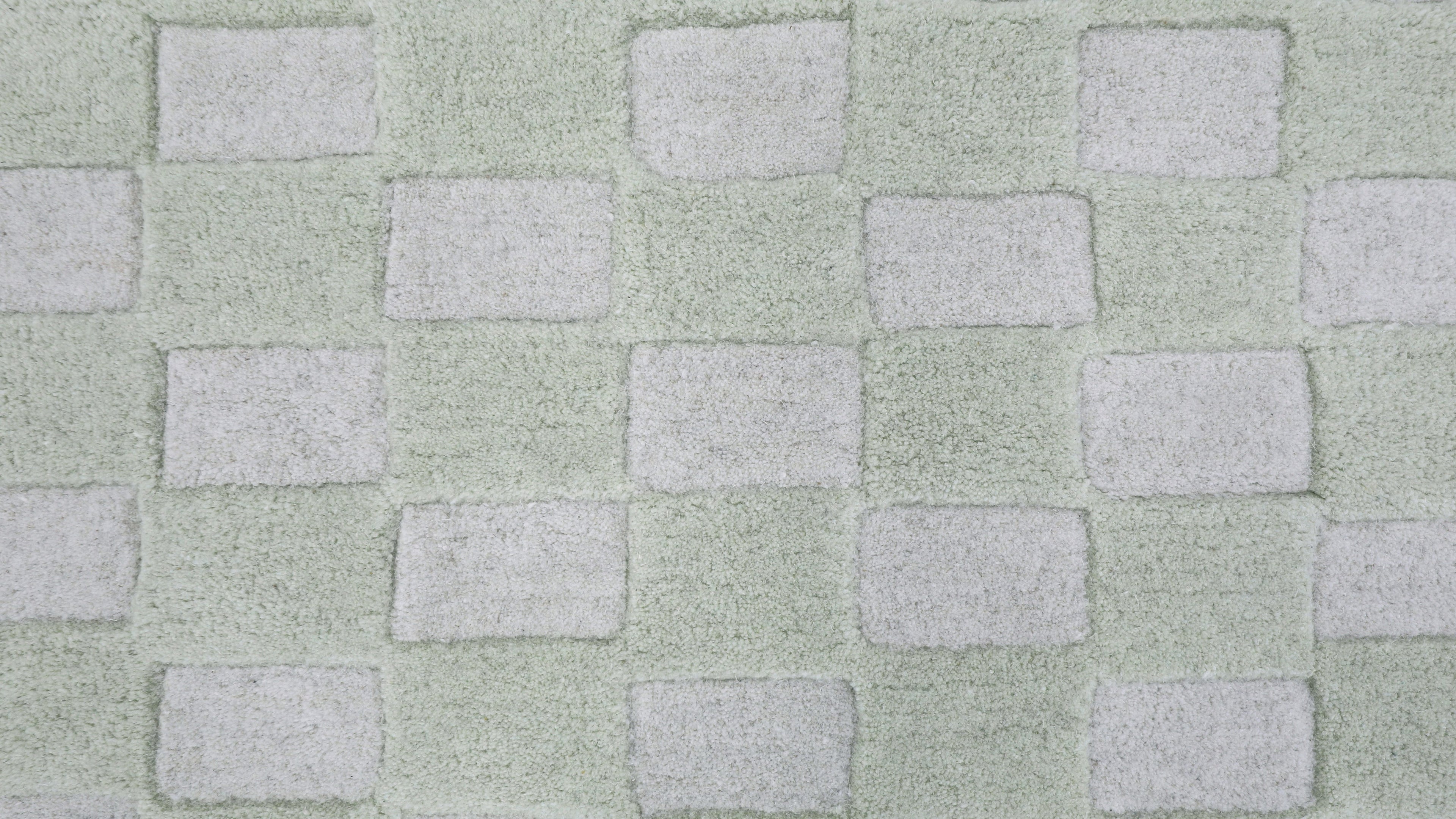 Checkers Rug x Scott Sueme, 5x7, Aloe