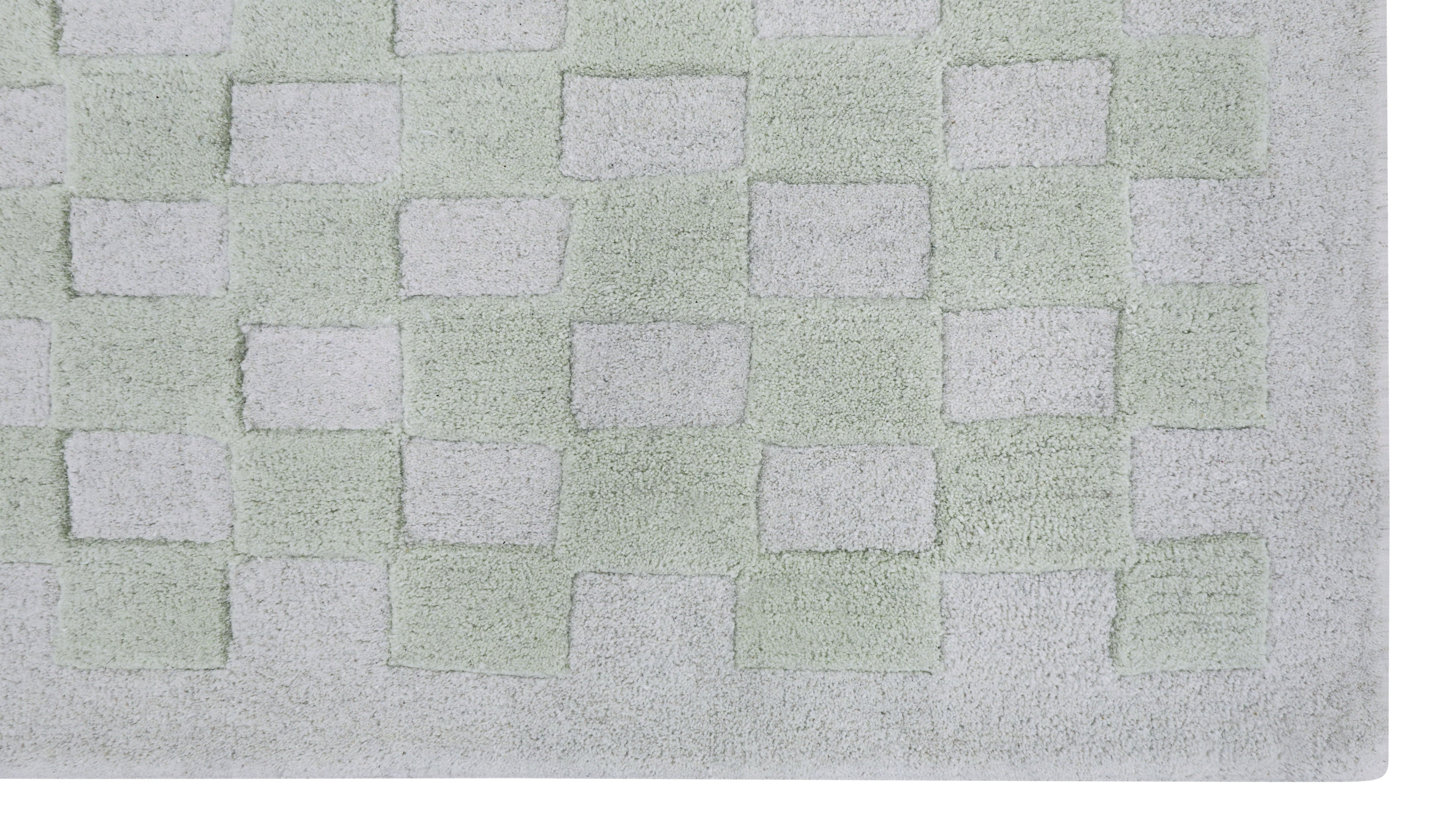 Checkers Rug x Scott Sueme, 5x7, Aloe