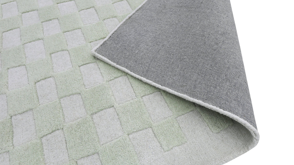 Checkers Rug x Scott Sueme, 5x7, Aloe