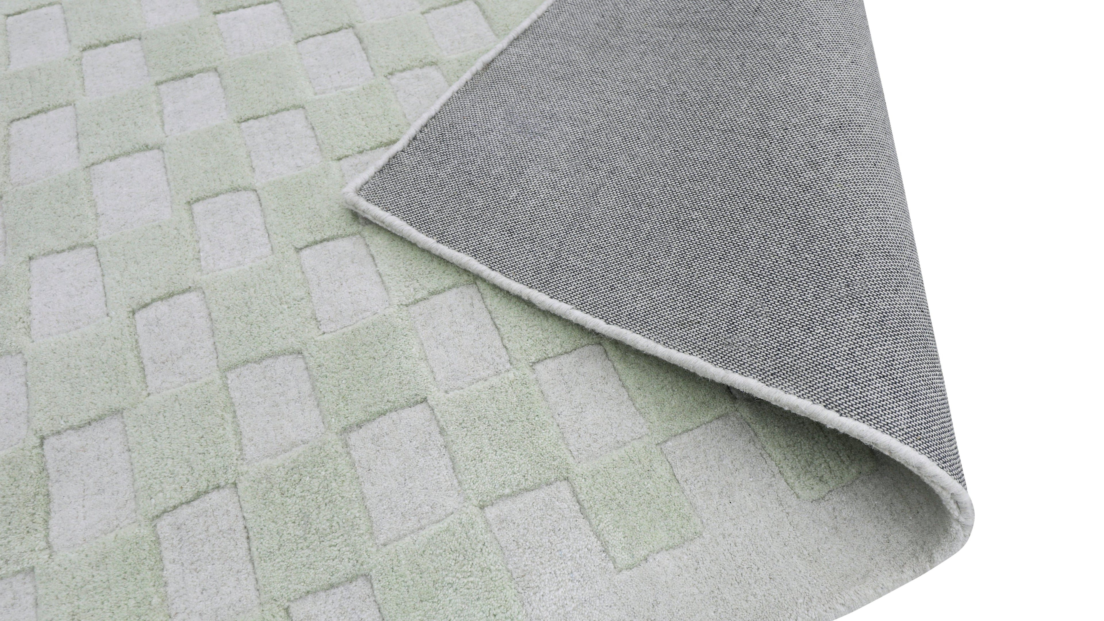 Checkers Rug x Scott Sueme, 5x7, Aloe