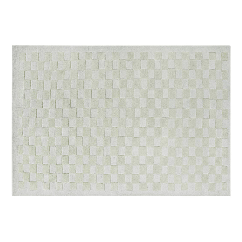Checkers Rug x Scott Sueme, 5x7, Aloe