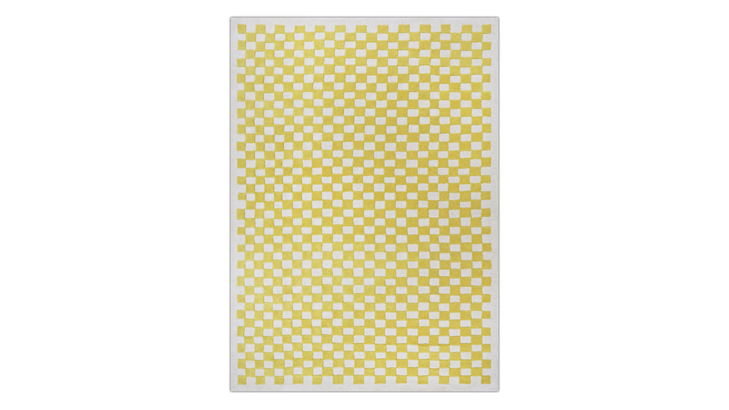 Checkers Rug x Scott Sueme, 8x10, Sunshine