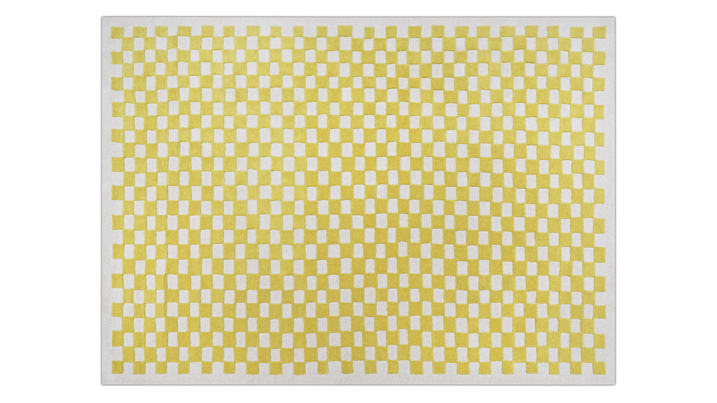 Checkers Rug x Scott Sueme, 8x10, Sunshine