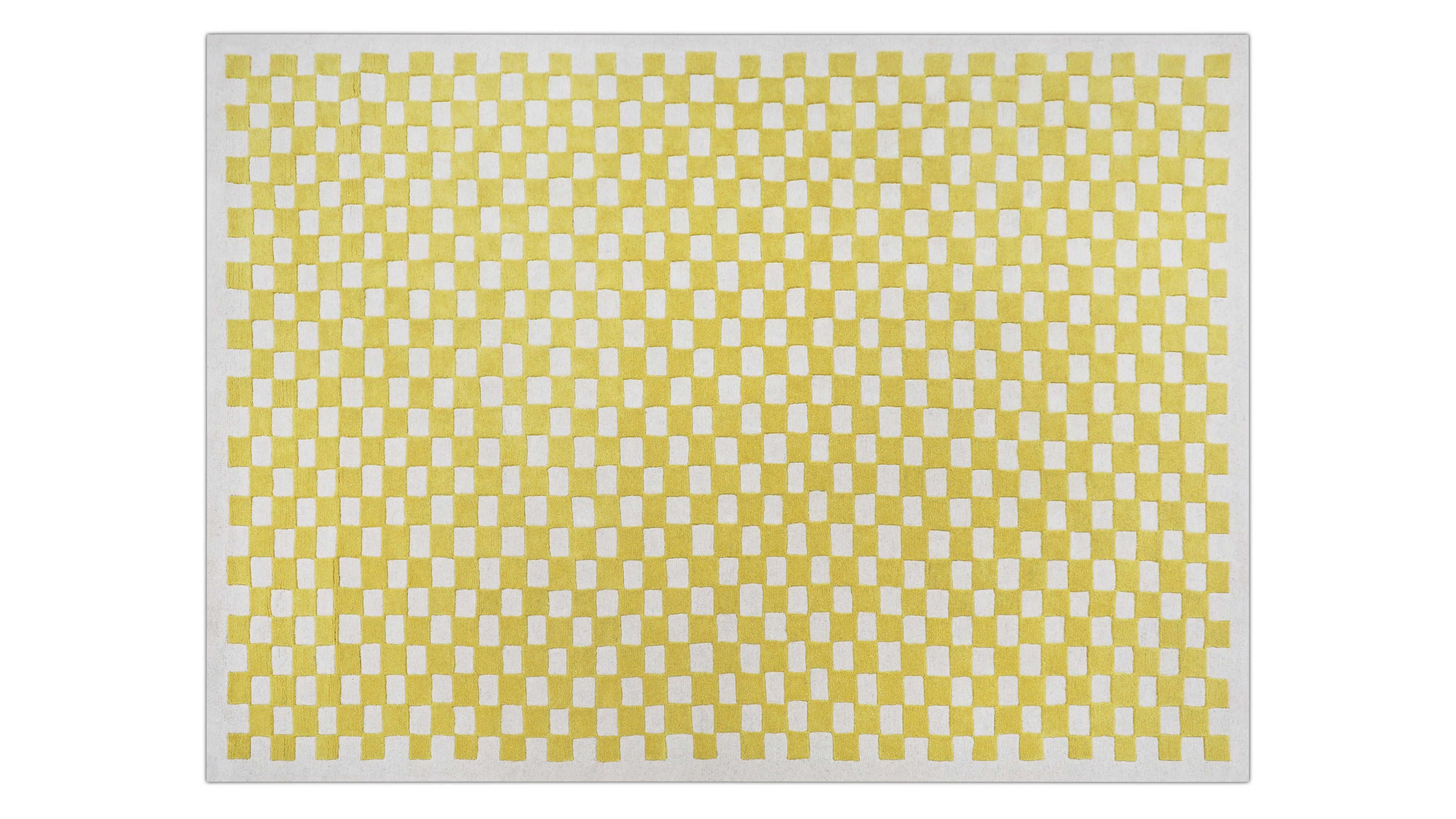 Checkers Rug x Scott Sueme, 8x10, Sunshine