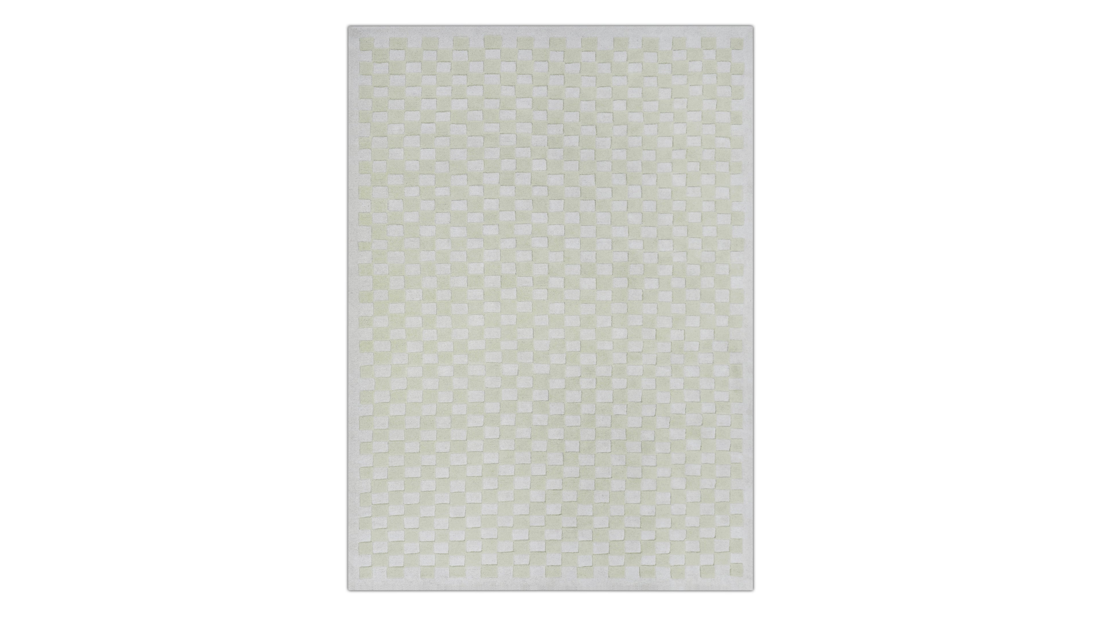 Checkers Rug x Scott Sueme, 8x10, Aloe