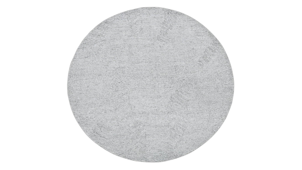Rocky Road Rug Round, 7x7, Frost