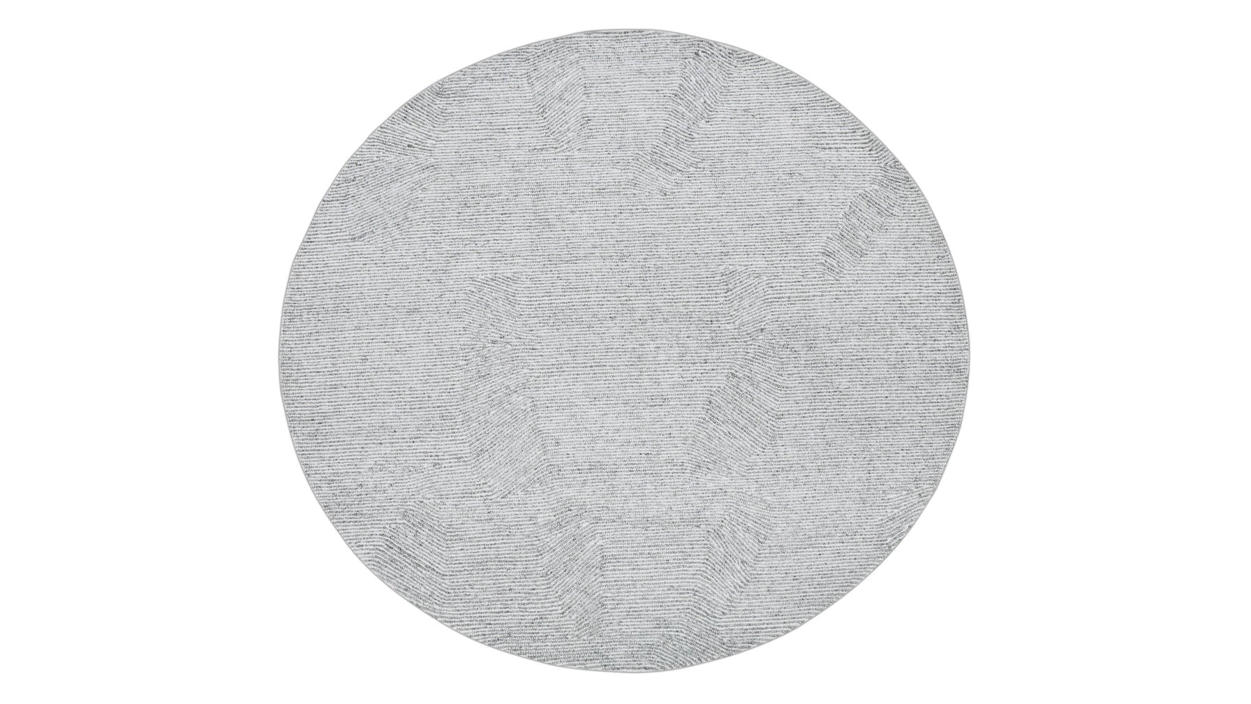 Rocky Road Rug Round, 7x7, Frost
