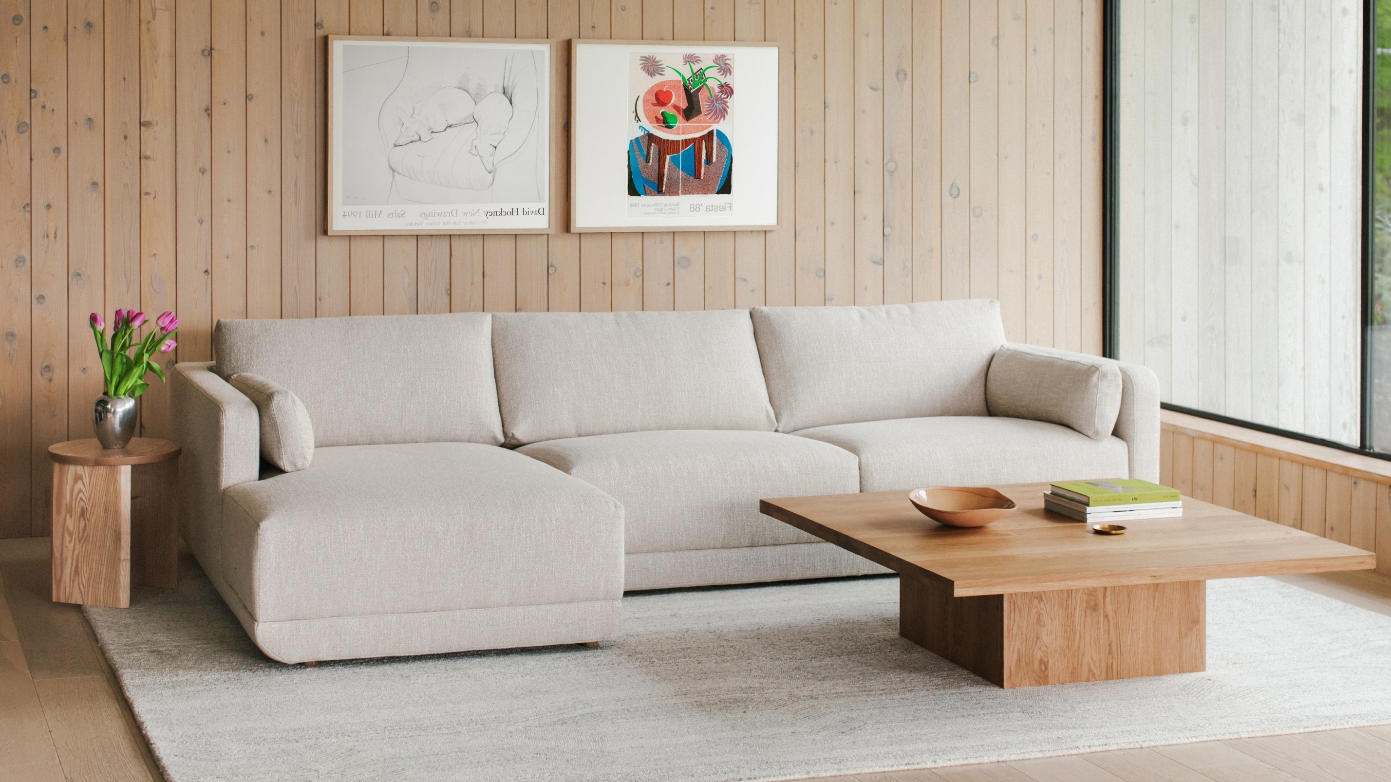Come Around Sectional, Left, Flax