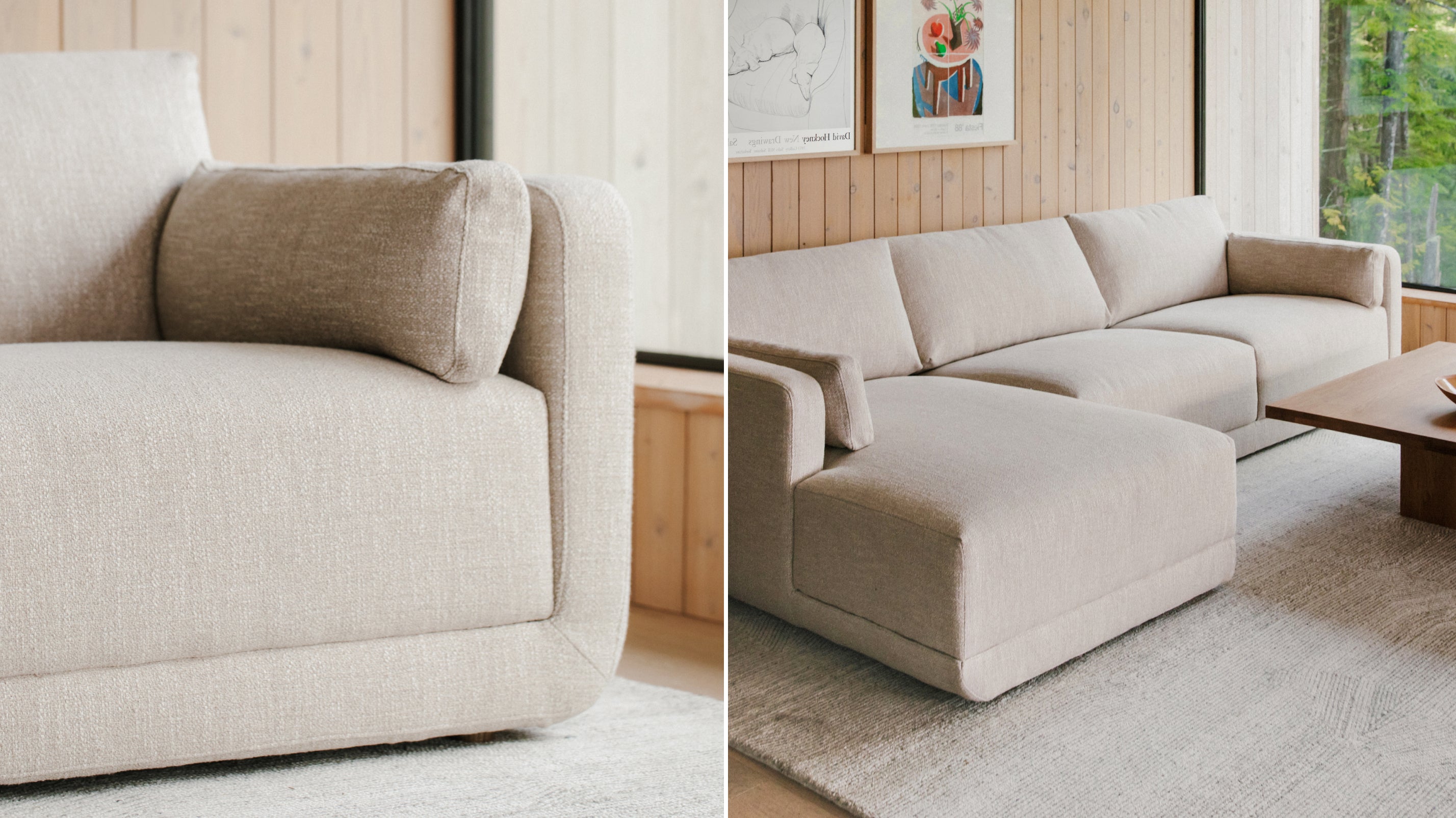 Come Around Sectional, Left, Flax