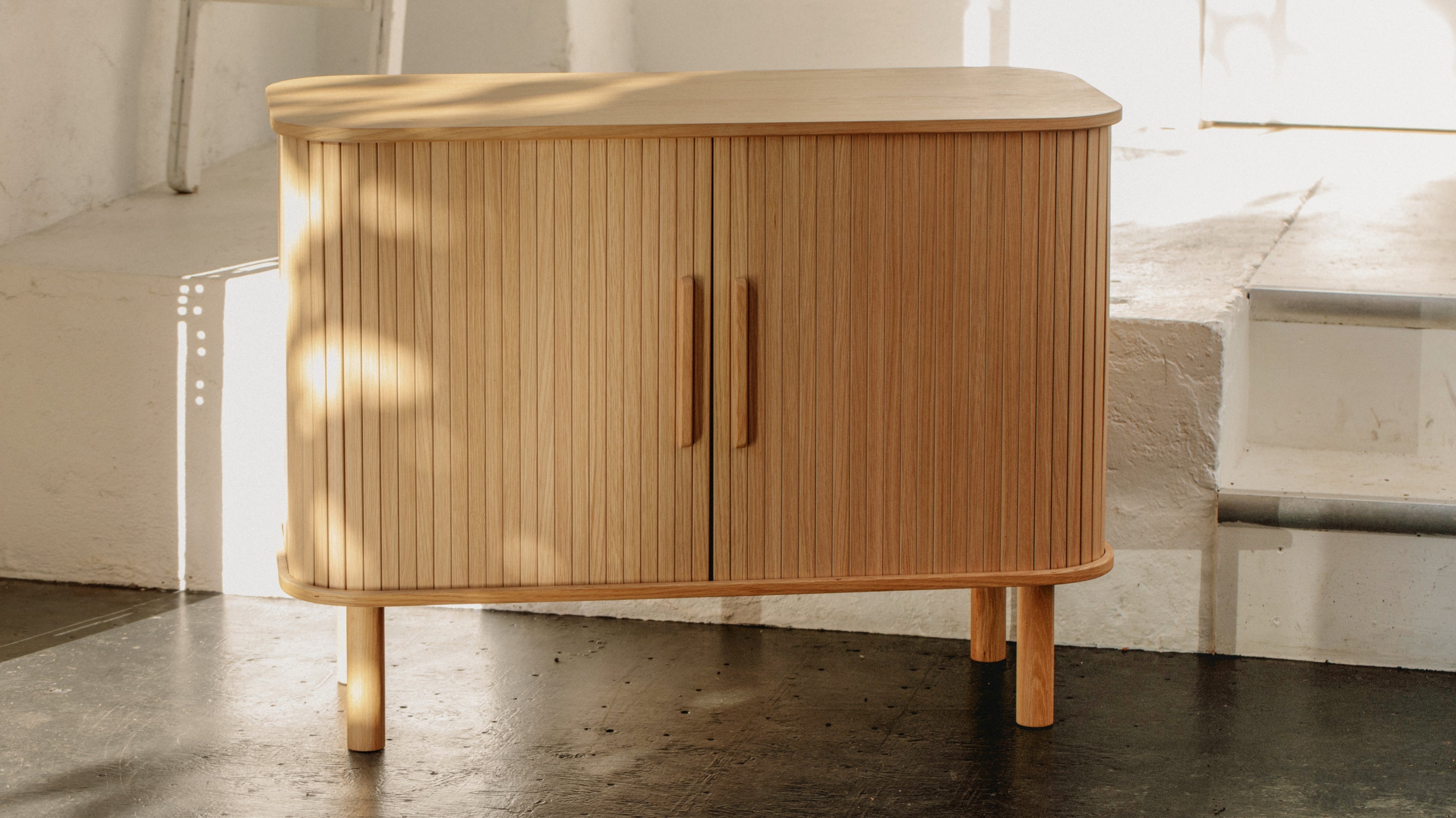 Easy Edge Sideboard All Wood, Small, White Oak