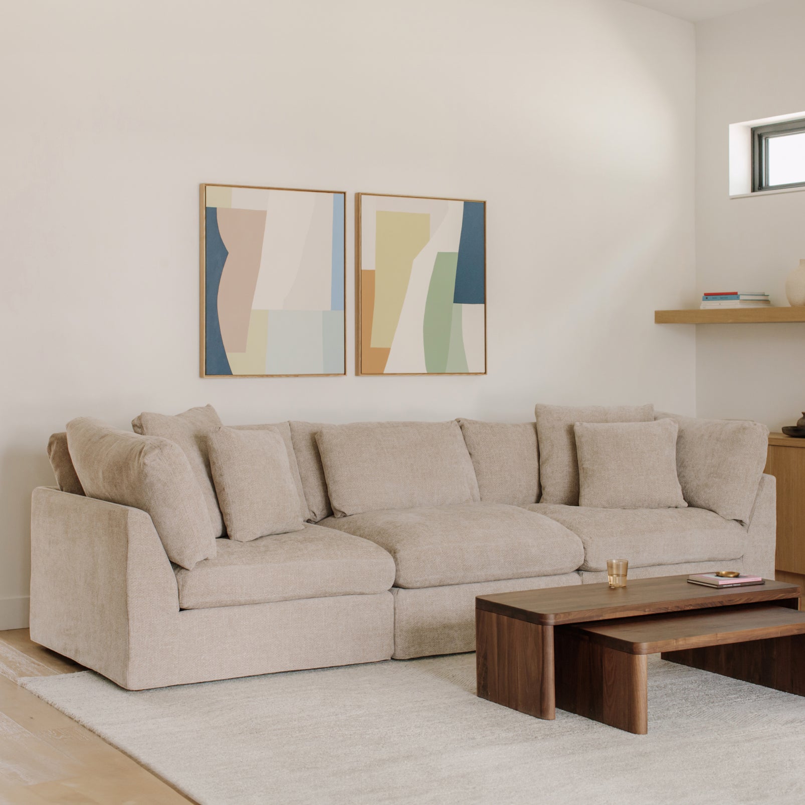 Get Together™ 3-Piece Modular Sofa, Large, Champagne