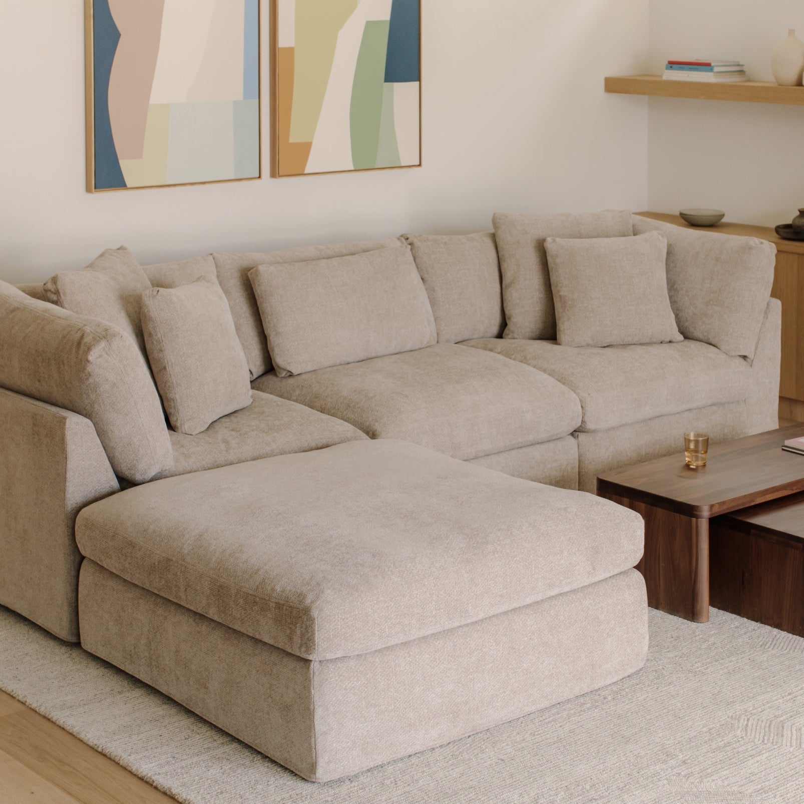 Get Together™ 4-Piece Modular Sectional, Large, Champagne