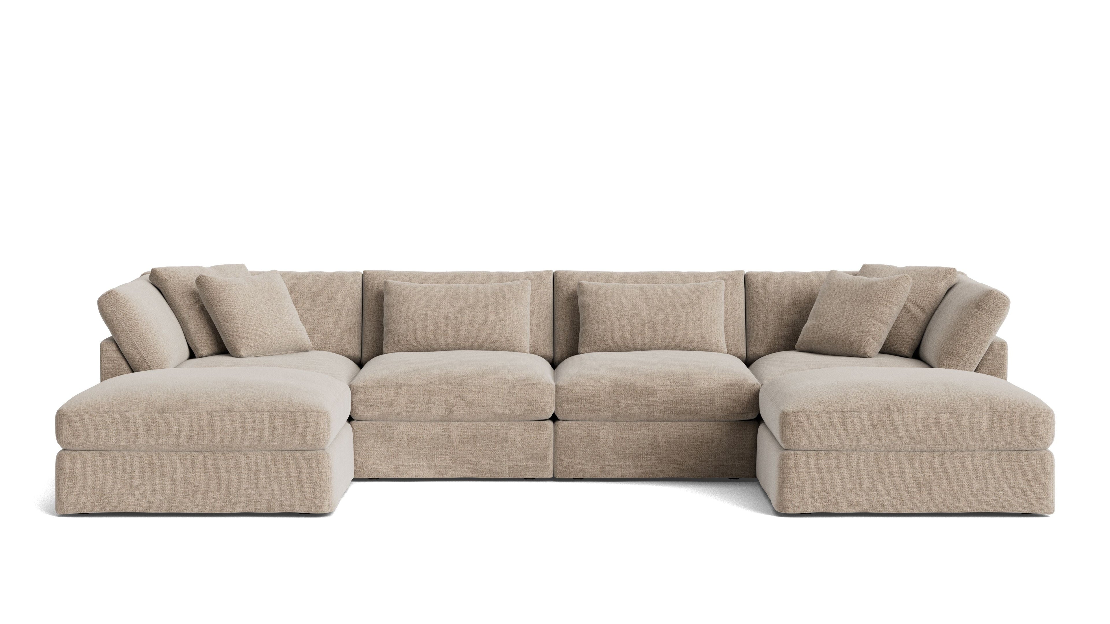 Get Together™ 6-Piece Modular U-Shaped Sectional, Large, Champagne