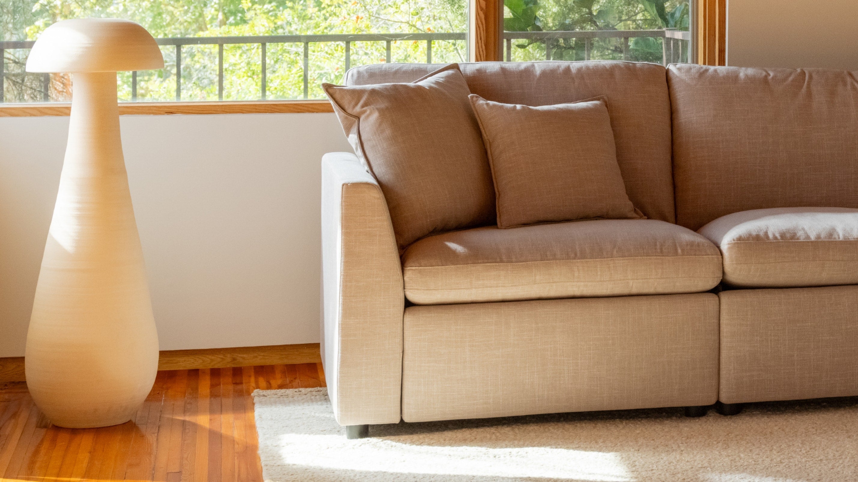 Lift Off Power Recliner 2-Piece Modular Sofa, Light Pebble