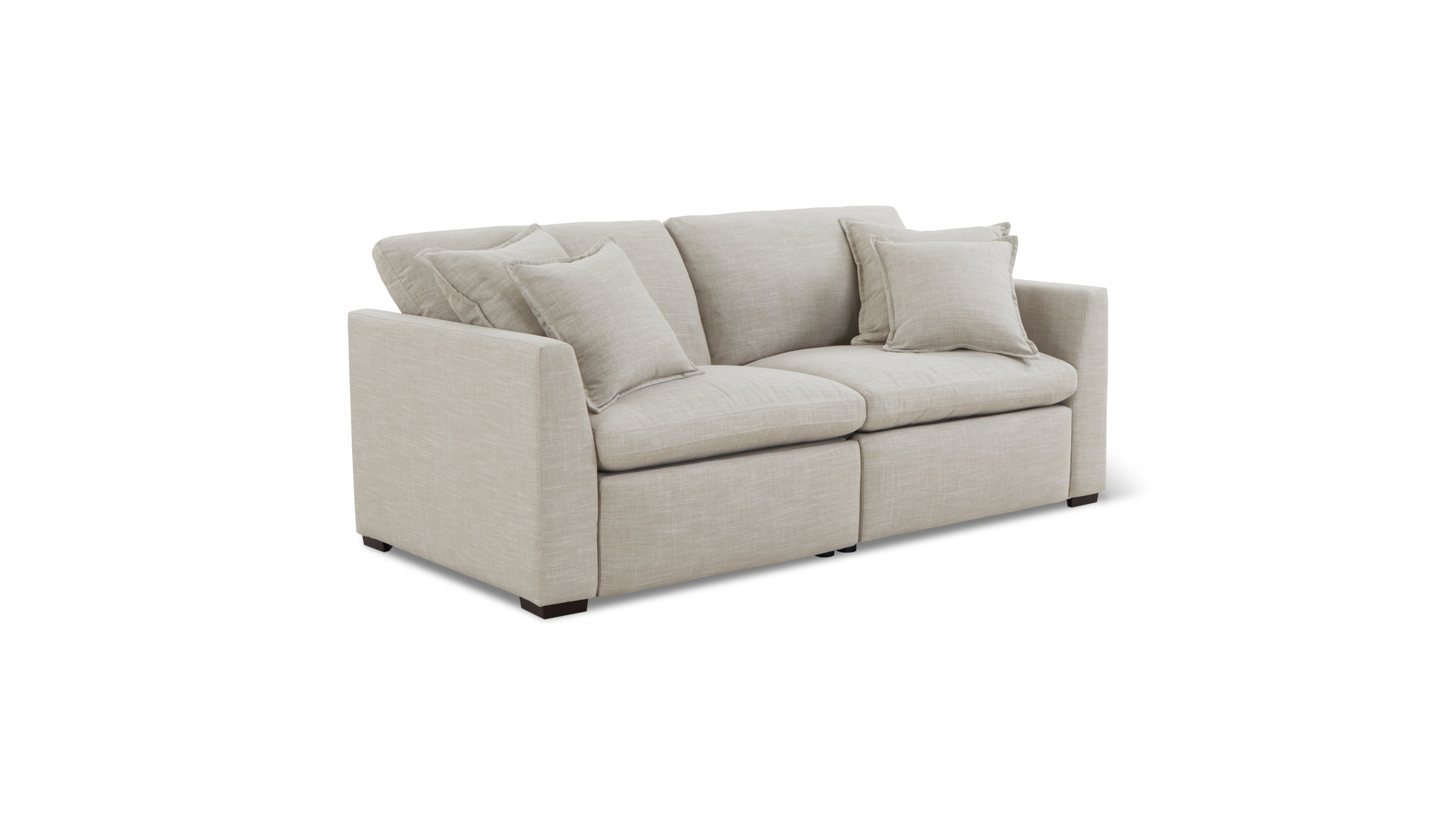Lift Off Power Recliner 2-Piece Modular Sofa, Light Pebble