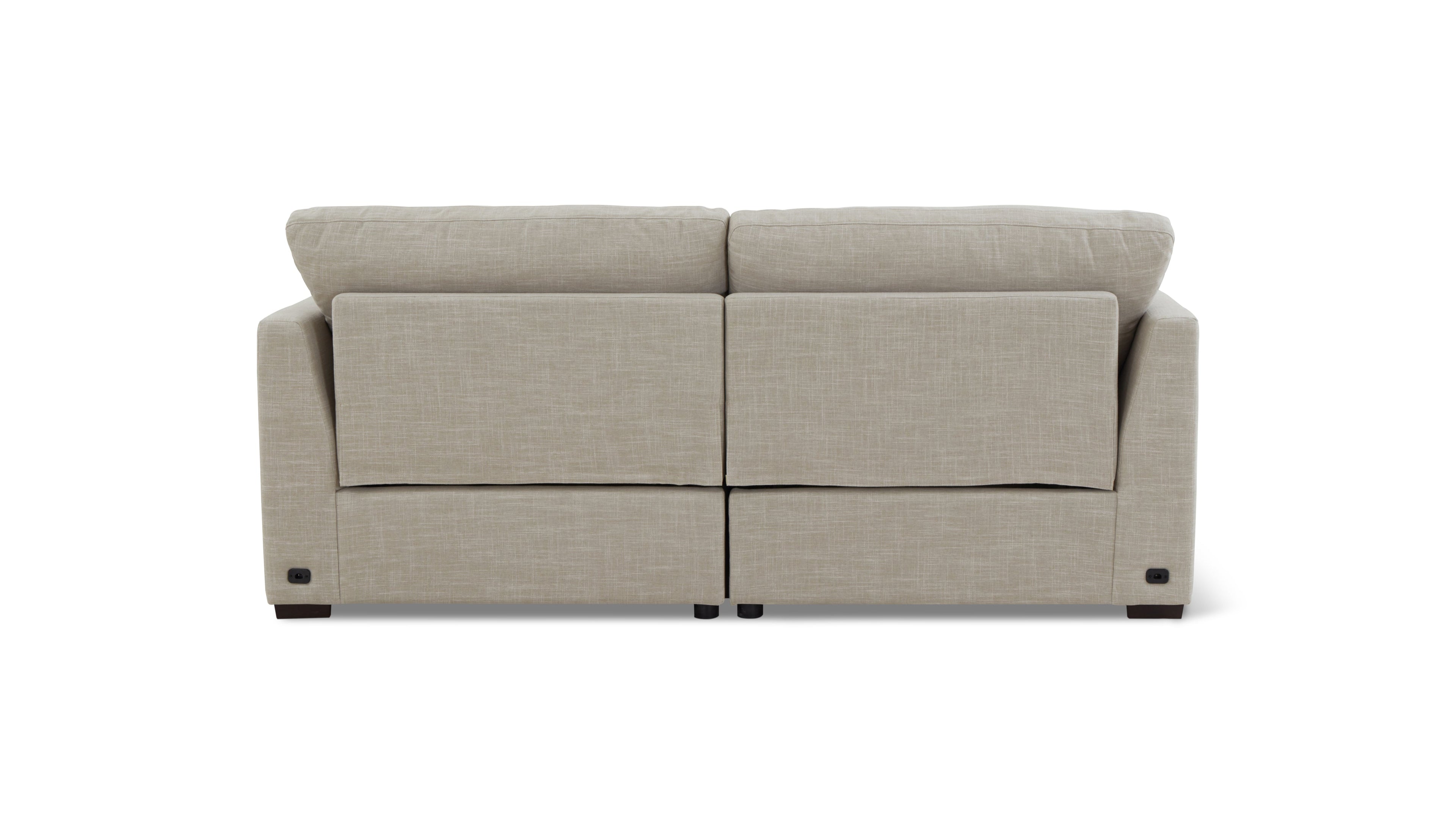 Lift Off Power Recliner 2-Piece Modular Sofa, Light Pebble
