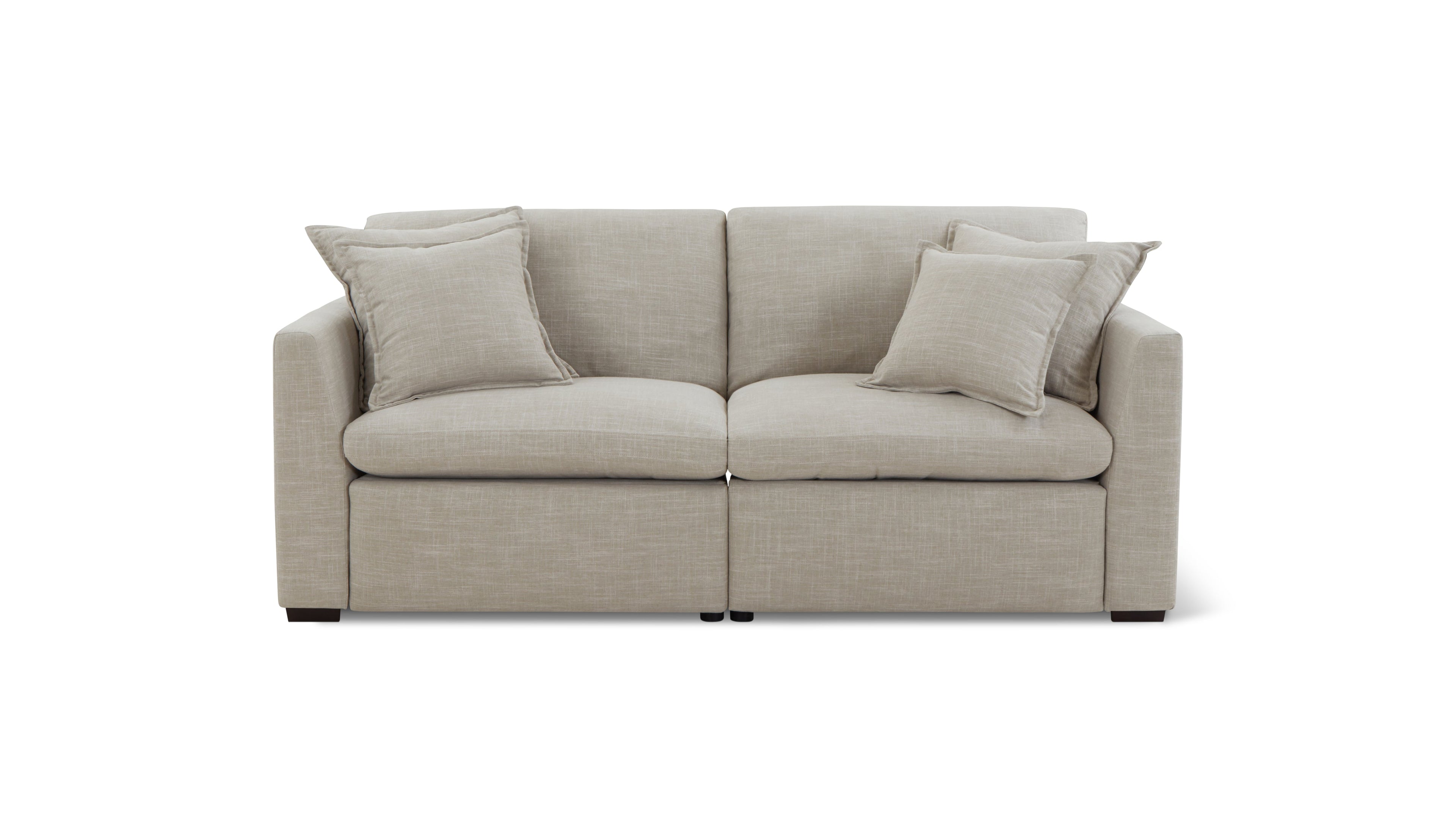 Lift Off Power Recliner 2-Piece Modular Sofa, Light Pebble