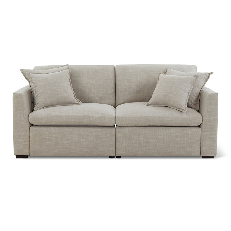 Lift Off Power Recliner 2-Piece Modular Sofa, Light Pebble