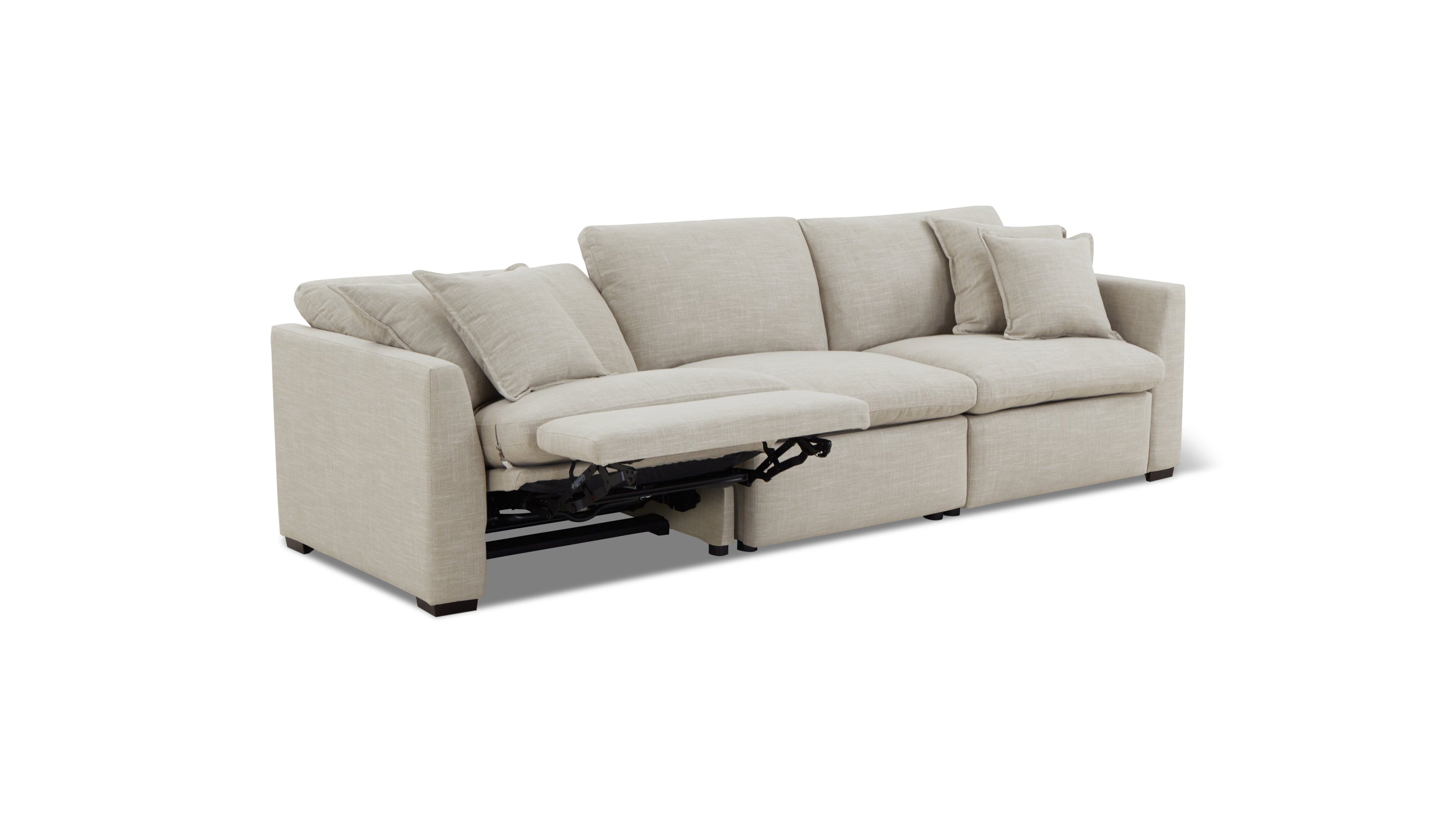 Lift Off Power Recliner 3-Piece Modular Sofa, Light Pebble