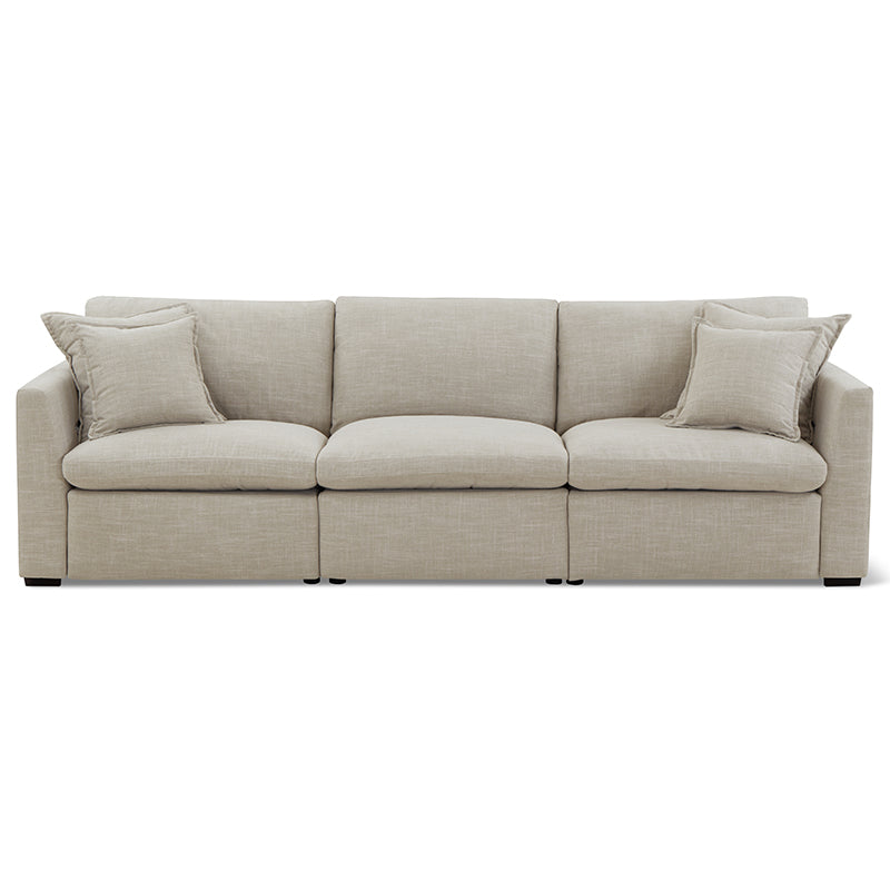 Lift Off Power Recliner 3-Piece Modular Sofa, Light Pebble