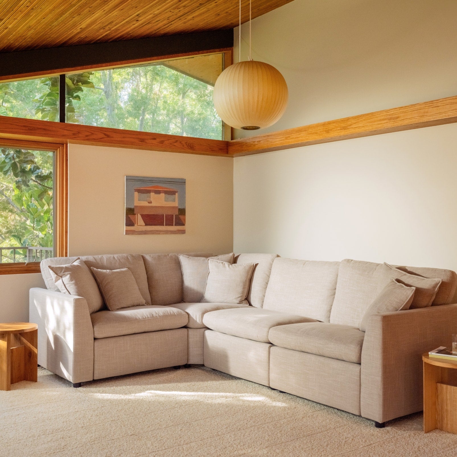 Lift Off Power Recliner 4-Piece Modular Sectional, Light Pebble