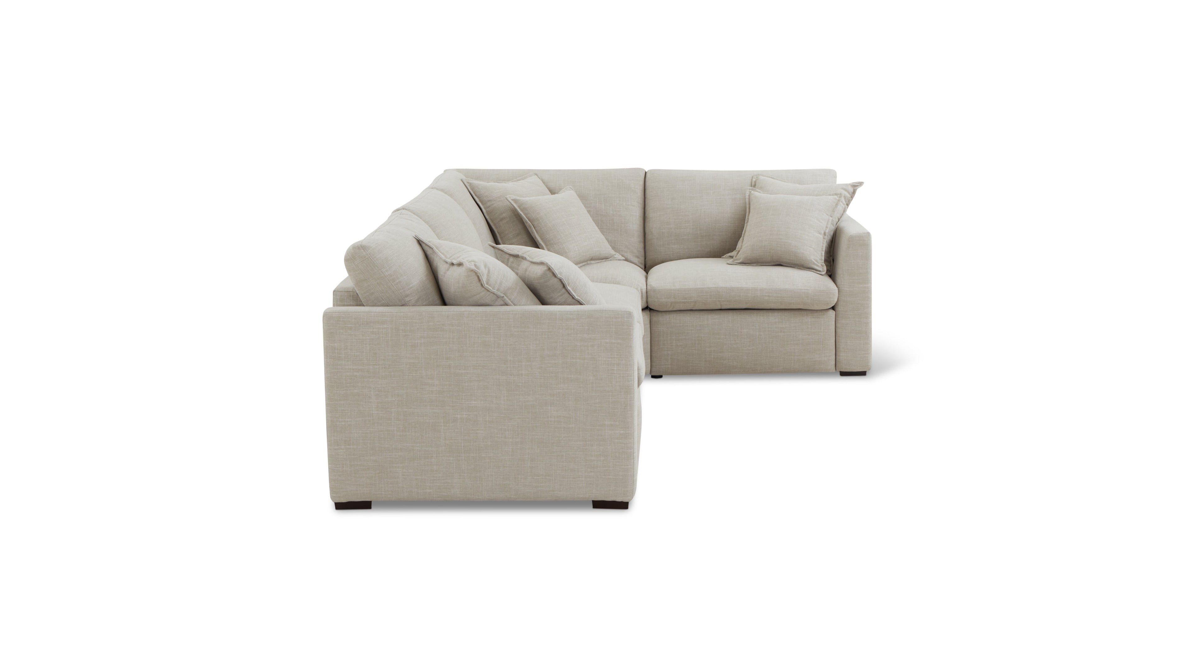 Lift Off Power Recliner 4-Piece Modular Sectional, Light Pebble