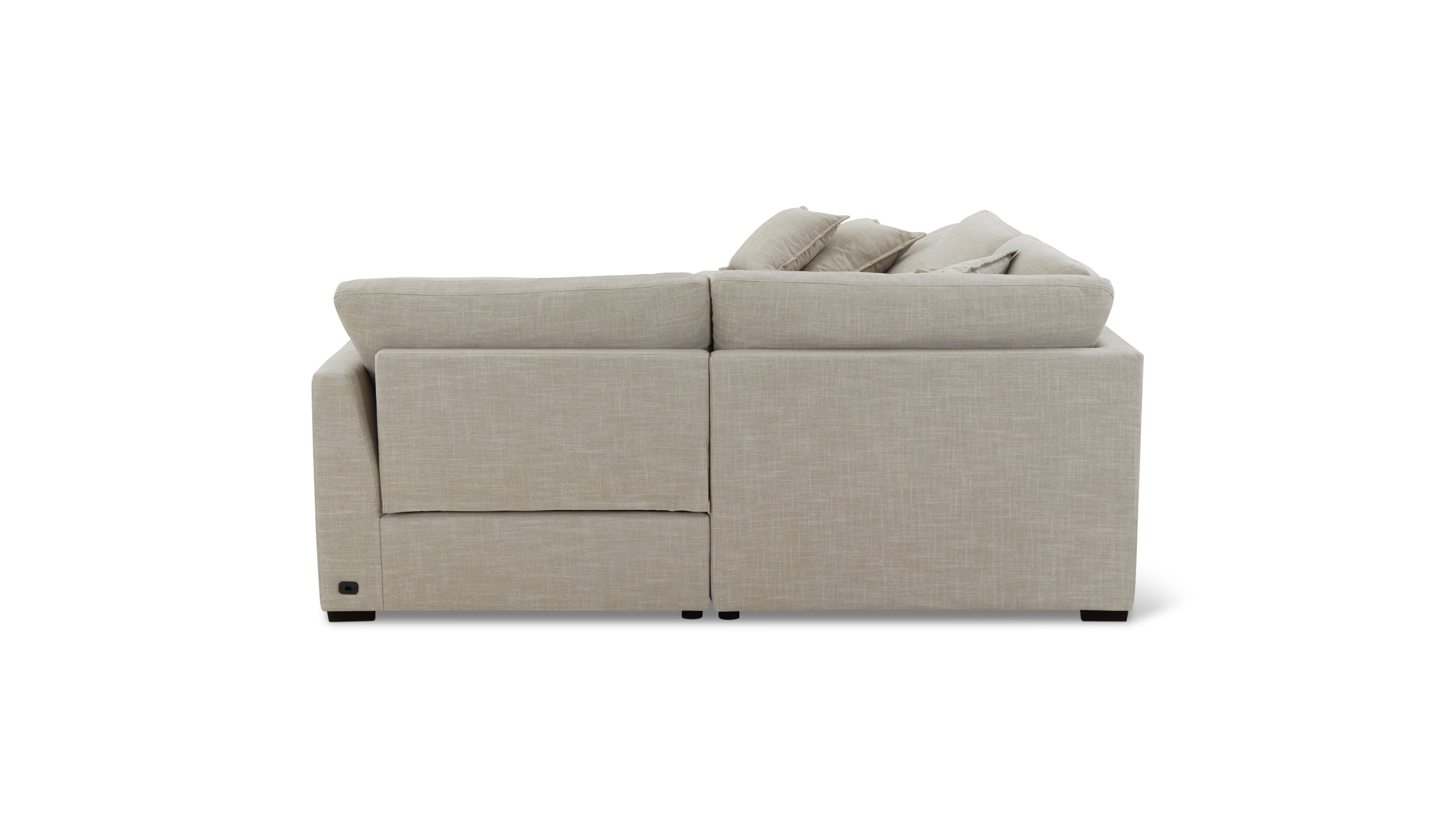 Lift Off Power Recliner 4-Piece Modular Sectional, Light Pebble