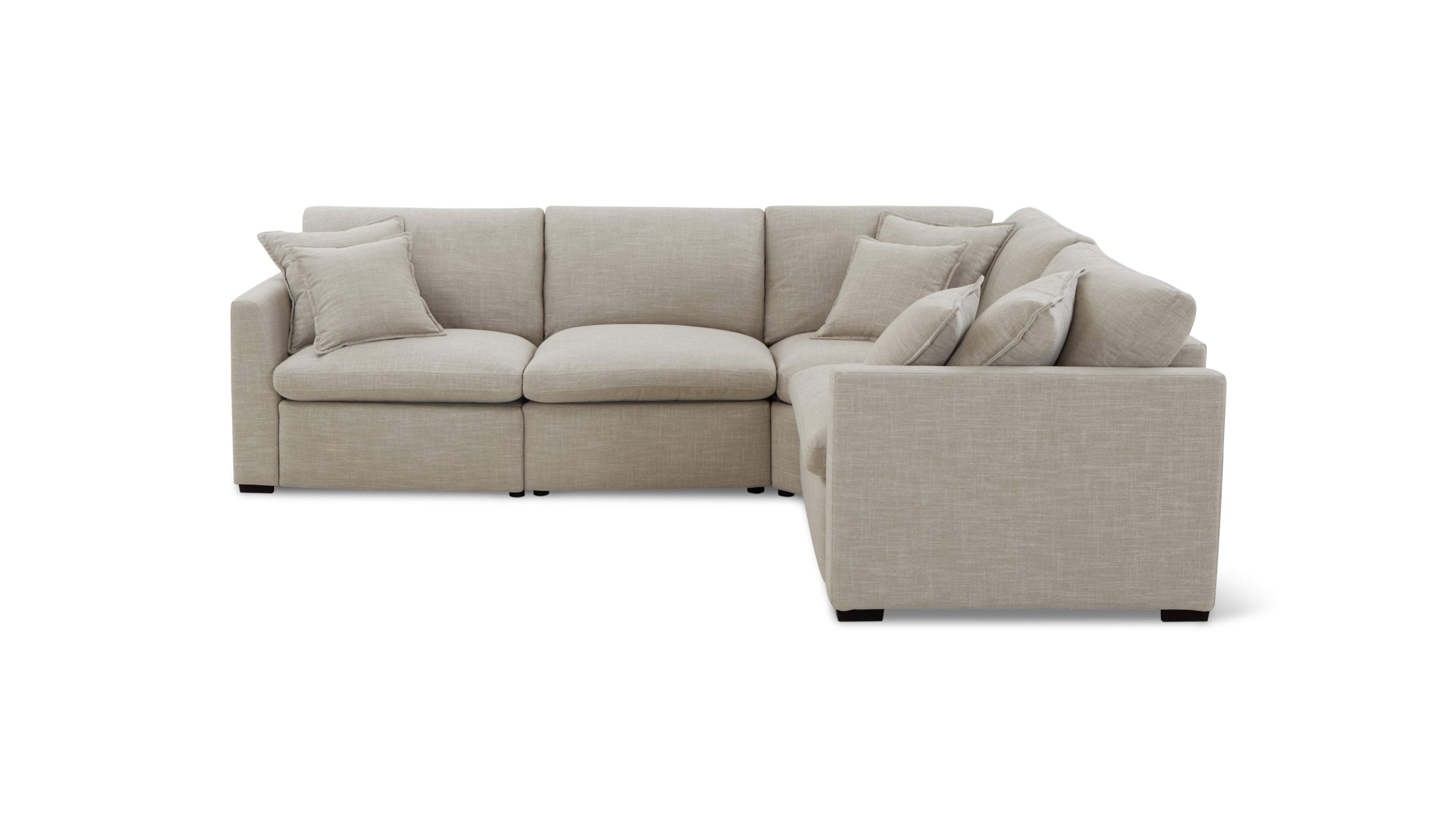 Lift Off Power Recliner 4-Piece Modular Sectional, Light Pebble