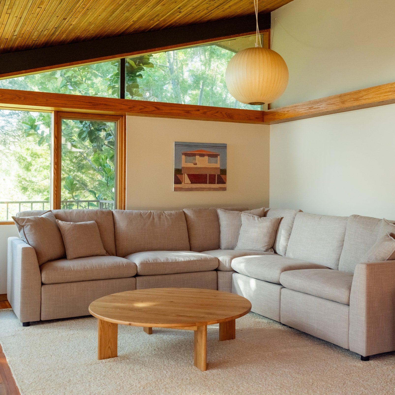 Lift Off Power Recliner 5-Piece Modular Sectional, Light Pebble