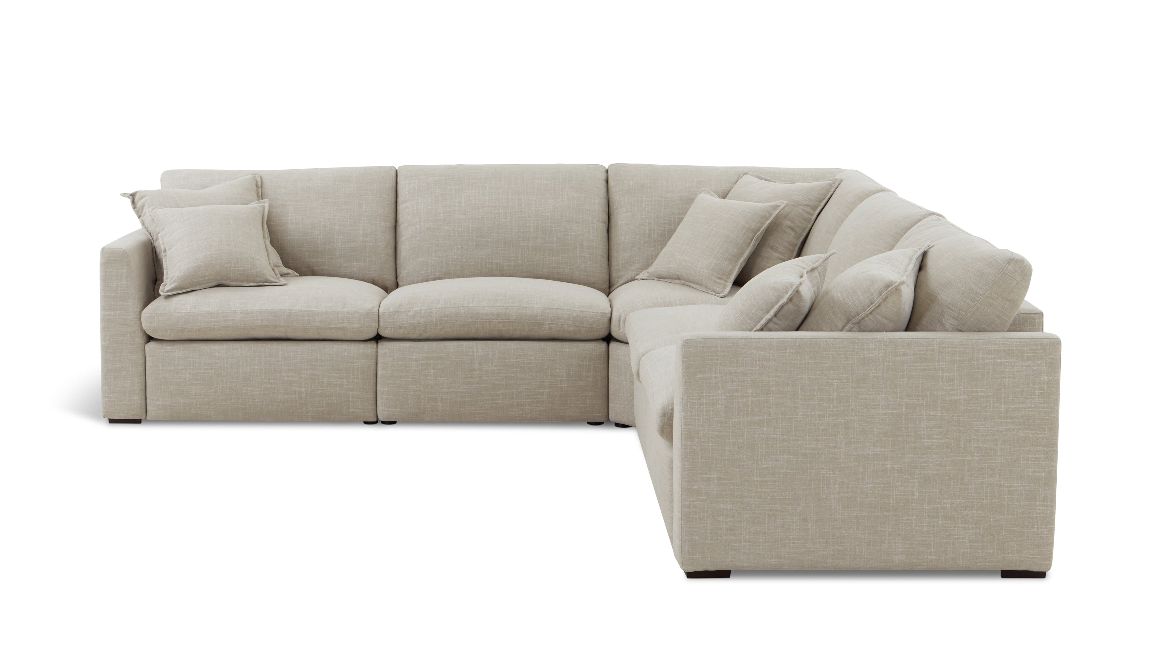 Lift Off Power Recliner 5-Piece Modular Sectional, Light Pebble