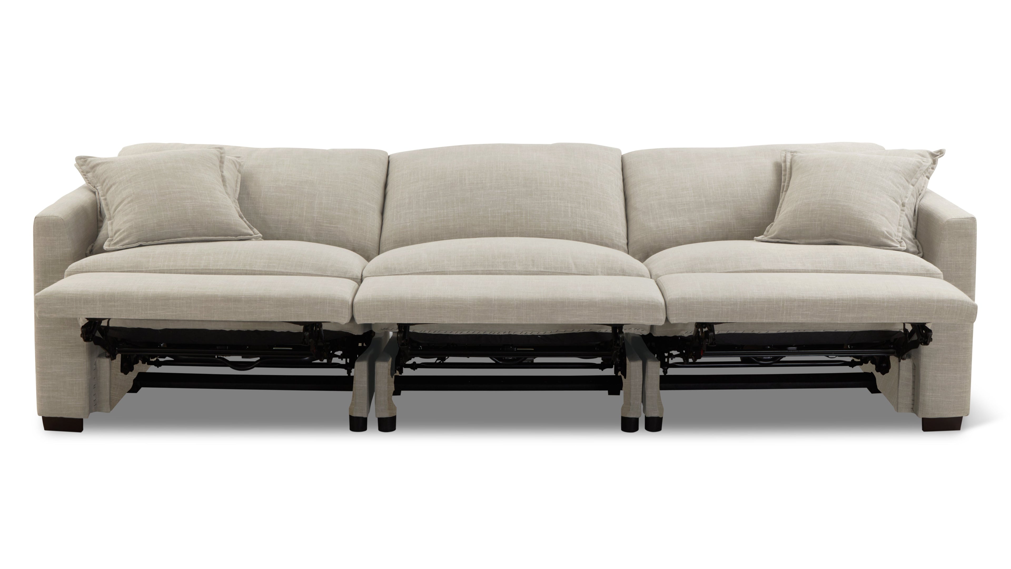 Lift Off Power Recliner 3-Piece Modular Sofa, Light Pebble
