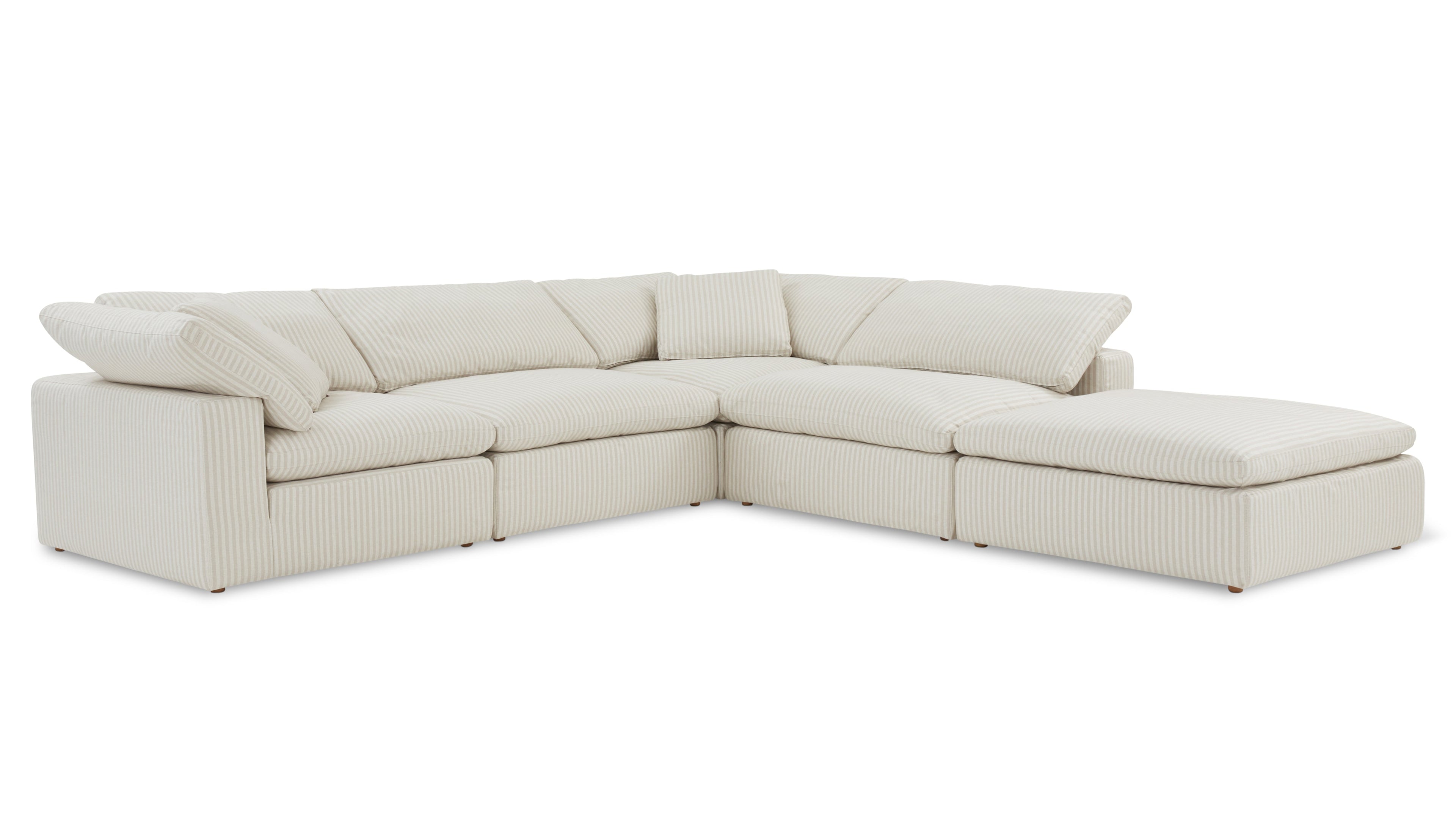 Movie Night™ 5-Piece Modular Sectional, Large, Newport Stripe